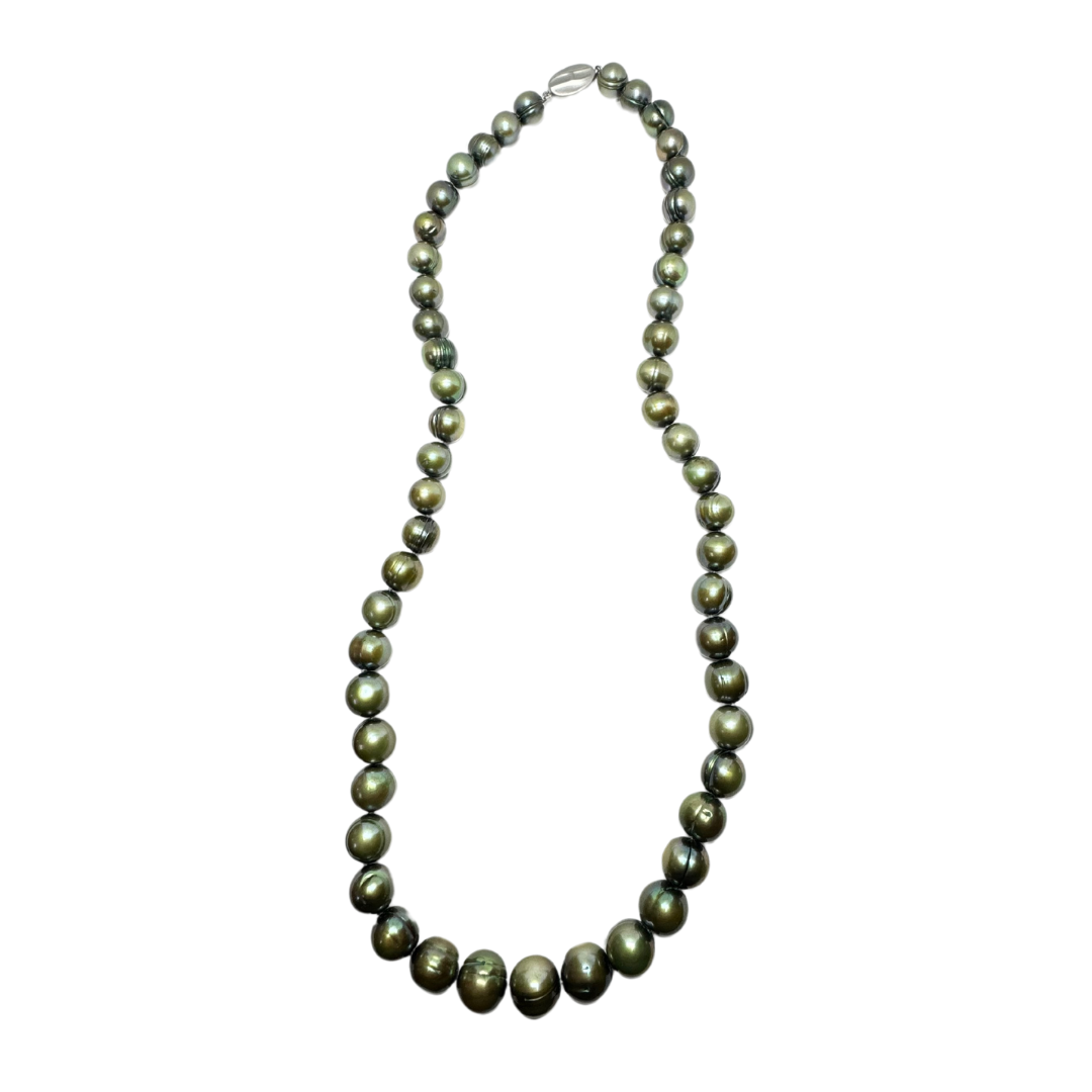 Honora Collection Freshwater Green Pearls with Push Bottom Clasp