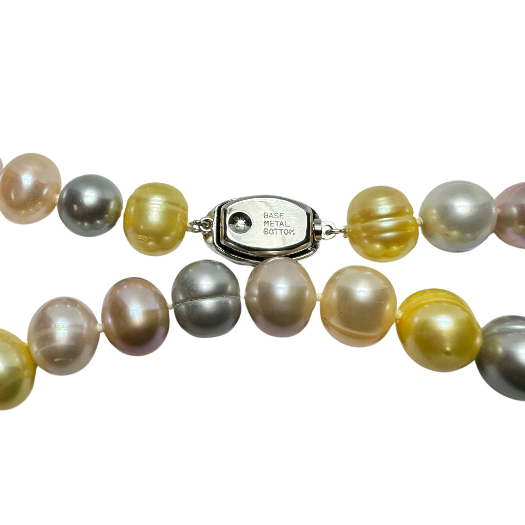 Honora Collection Freshwater Multi Color Pearls with Push Bottom Clasp