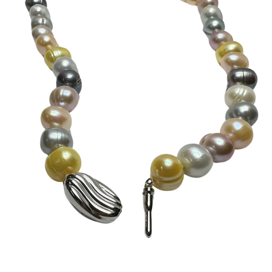 Honora Collection Freshwater Multi Color Pearls with Push Bottom Clasp