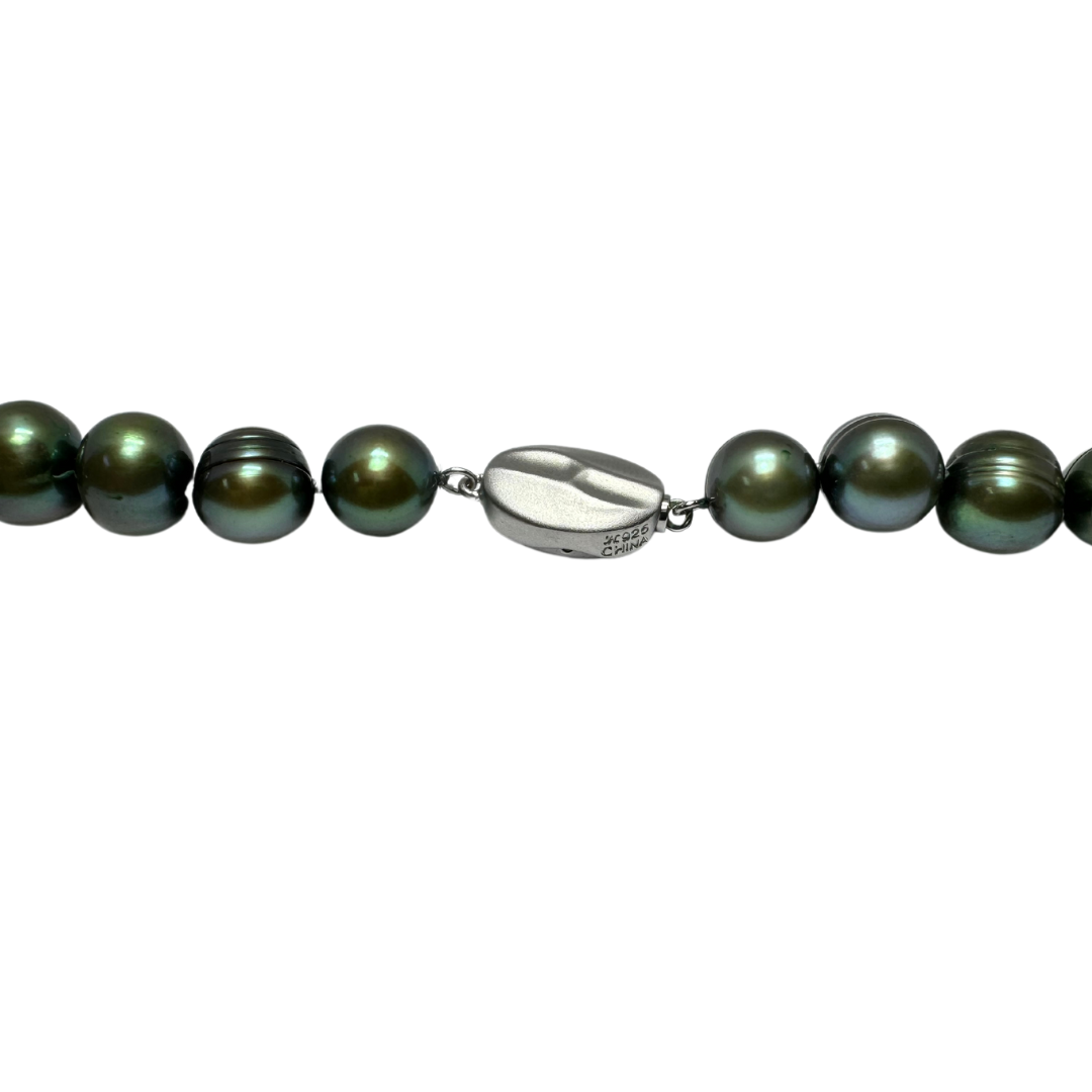 Honora Collection Freshwater Green Pearl Necklace with Push Bottom Clasp