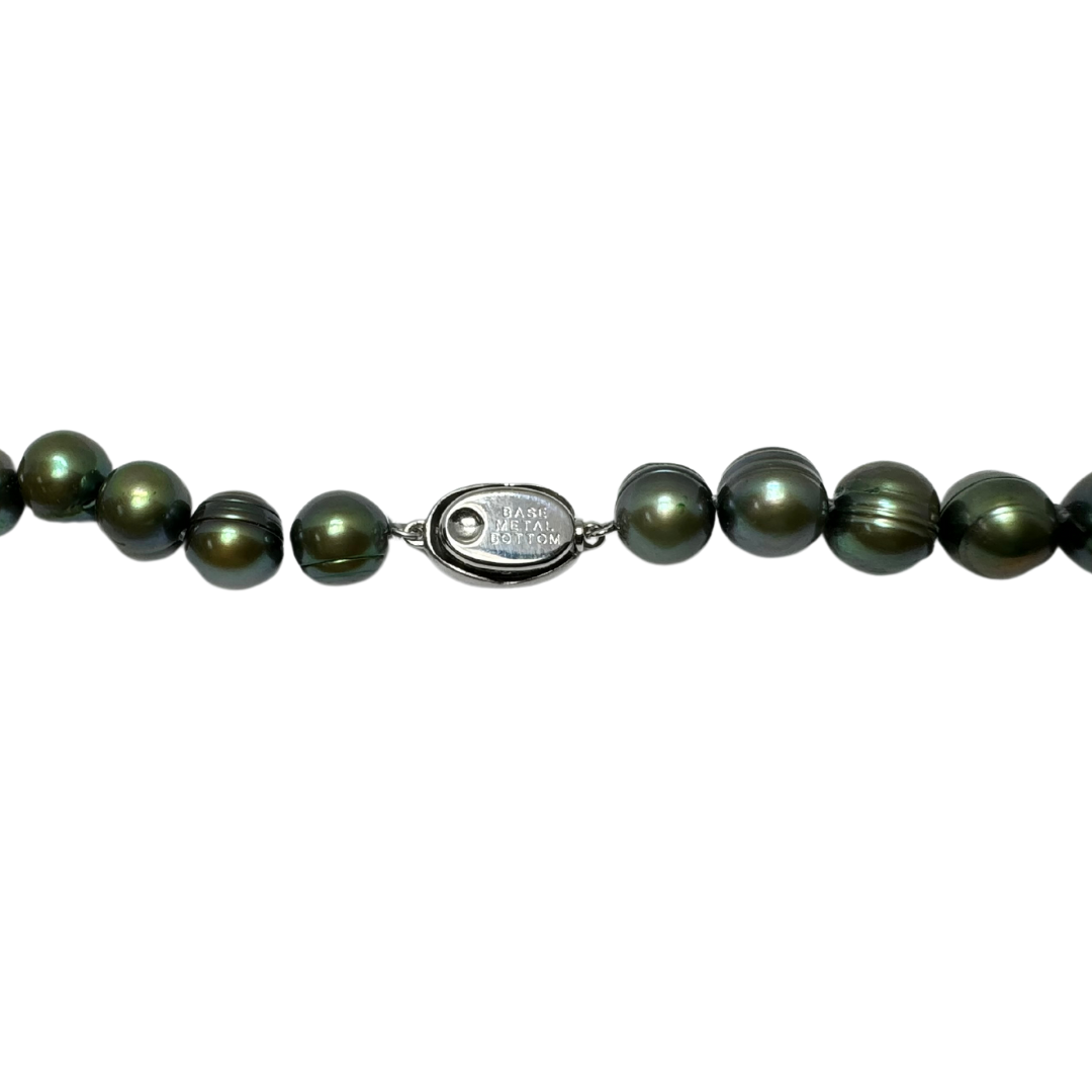 Honora Collection Freshwater Green Pearl Necklace with Push Bottom Clasp