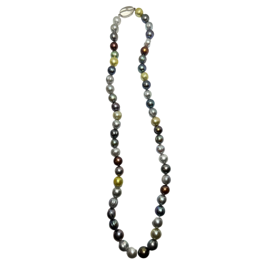 Honora Collection Freshwater Multi Color Pearl Necklace with Push Bottom Clasp