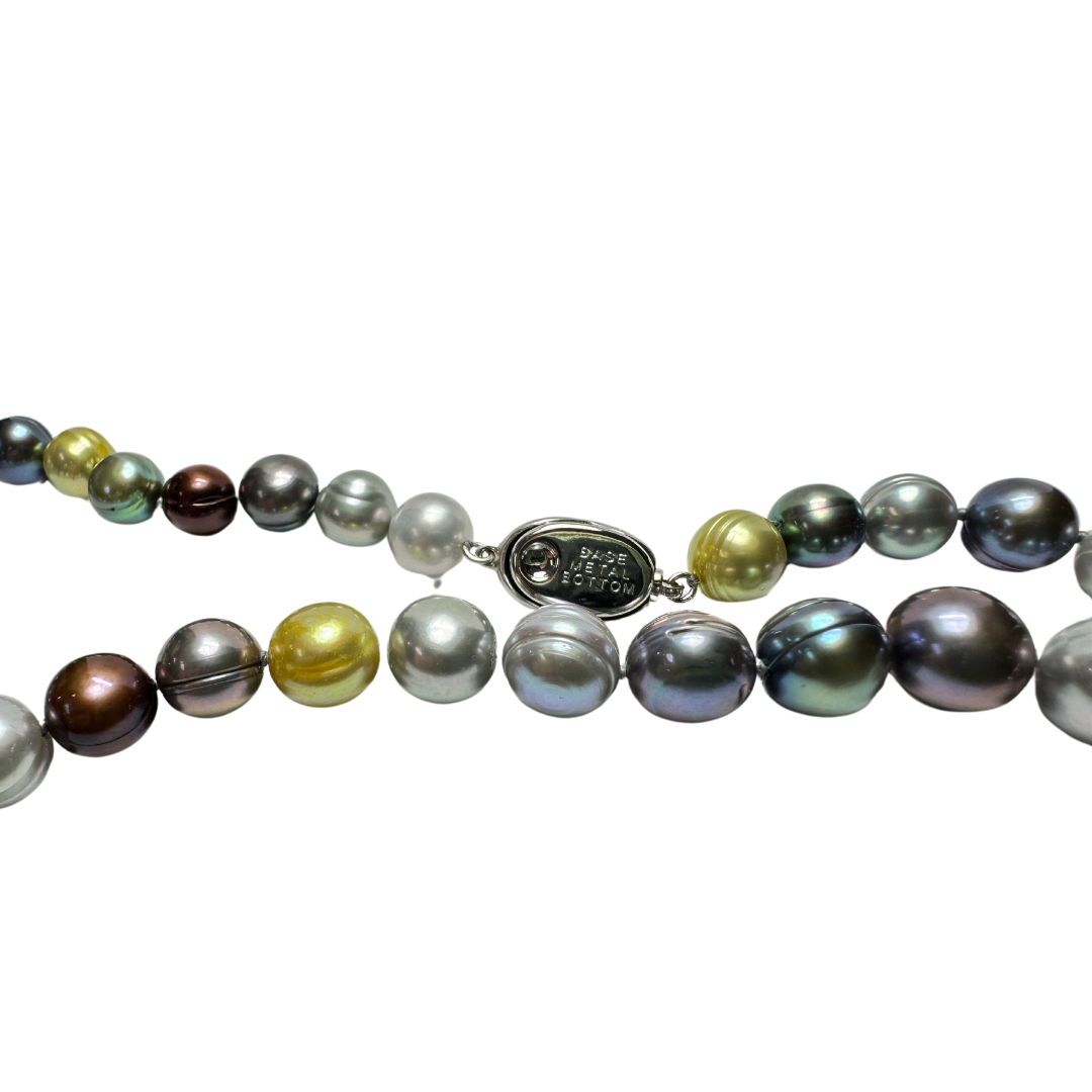 Honora Collection Freshwater Multi Color Pearl Necklace with Push Bottom Clasp