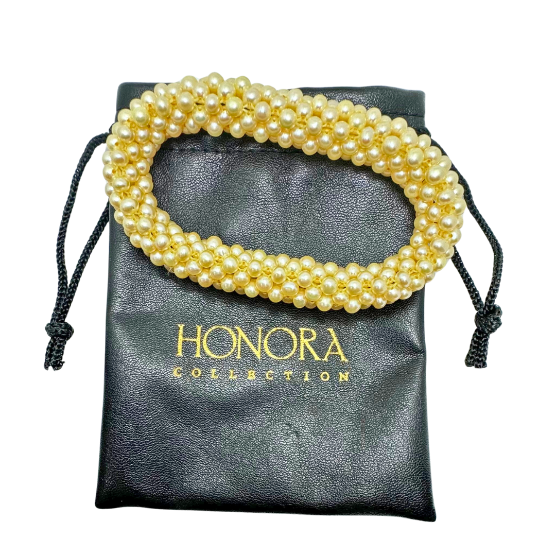 Honora Collection Freshwater Pearl Cluster Elastic Bracelet