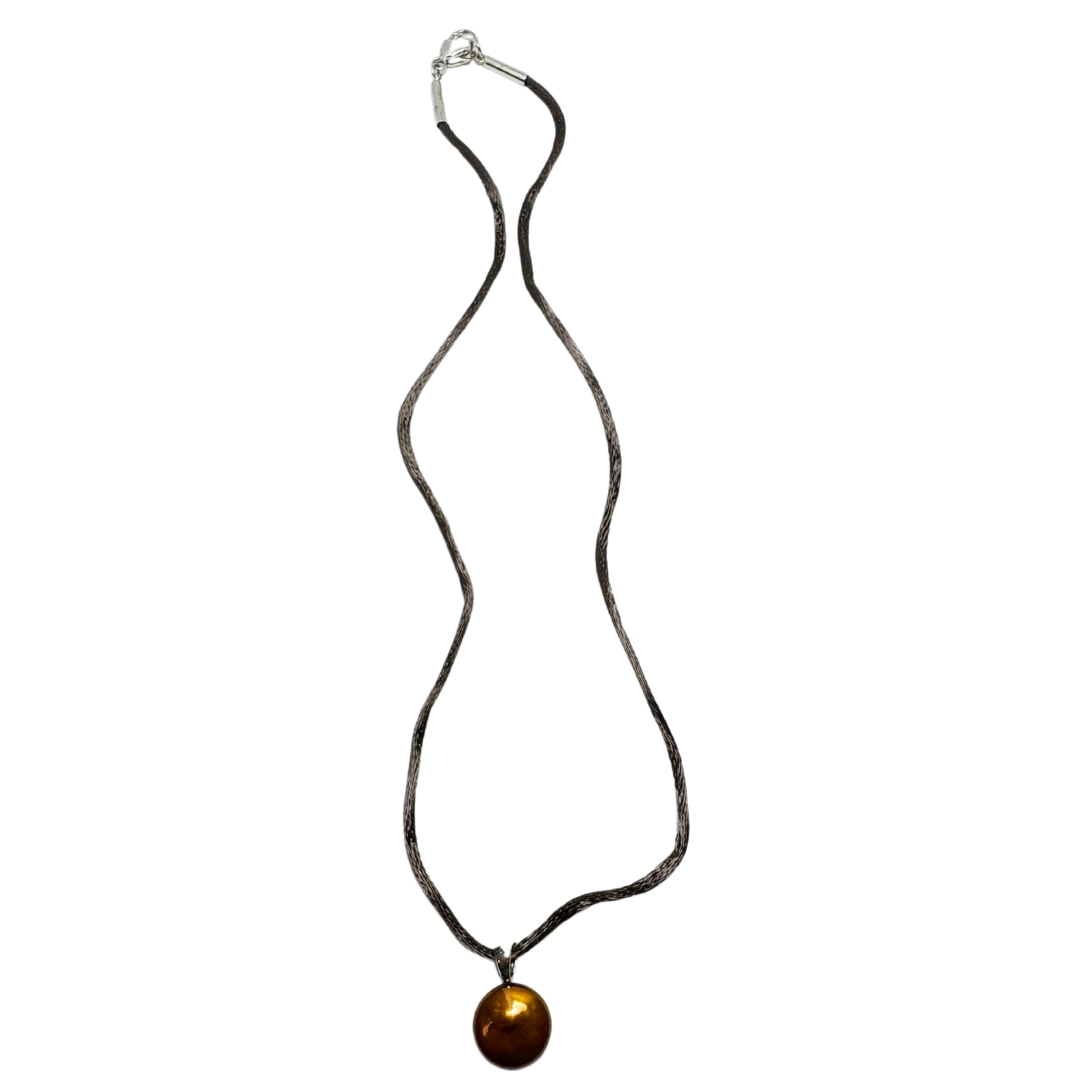 Honora Collection Freshwater Pearl Pendant Brown Chain Necklace