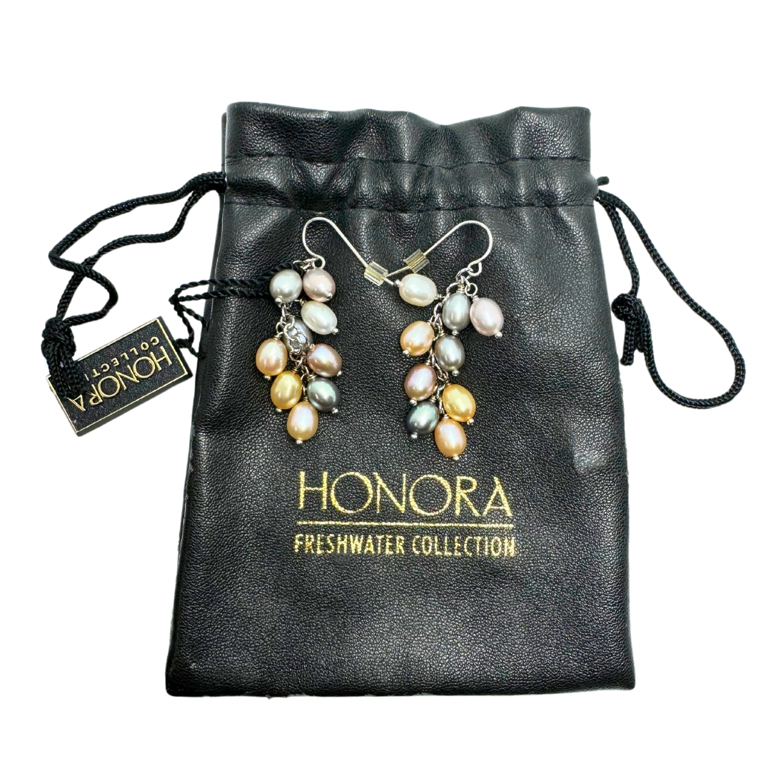 Honora Freshwater Pastel Pearl Cluster SS Earrings