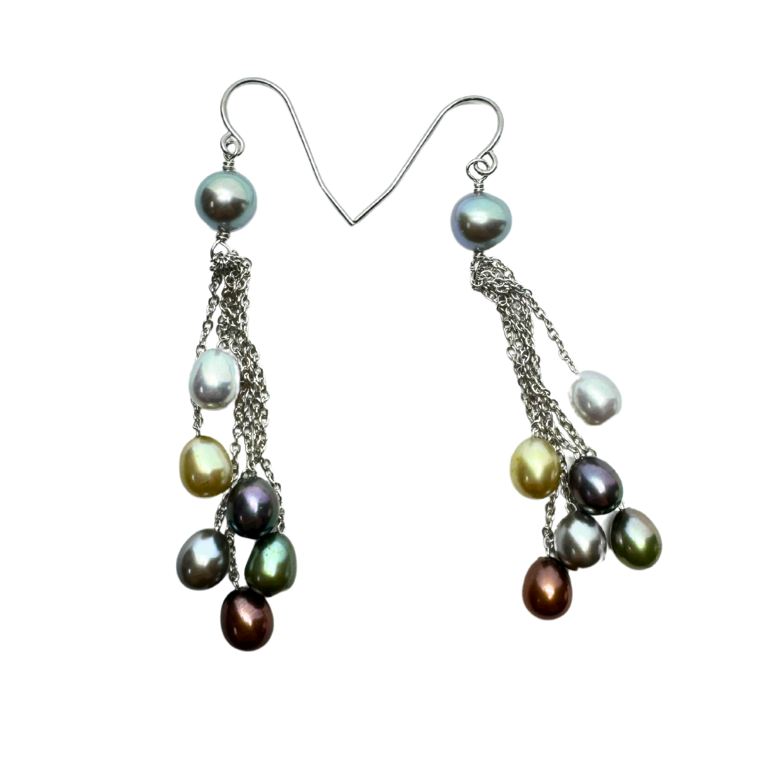 Honora Freshwater Pearl Cluster SS Earrings