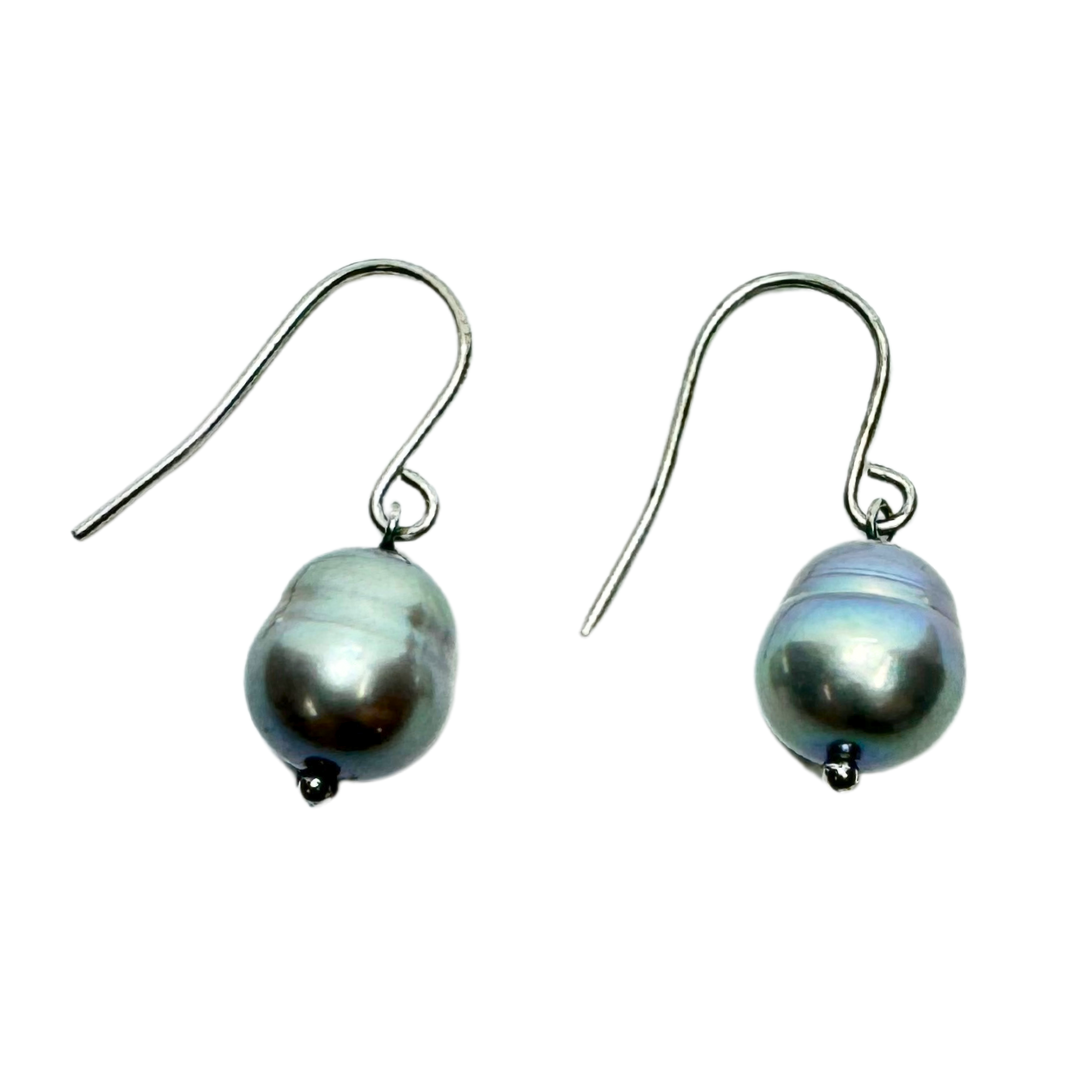 Honora SS Freshwater Blue Pearl Dangle Hook Earrings