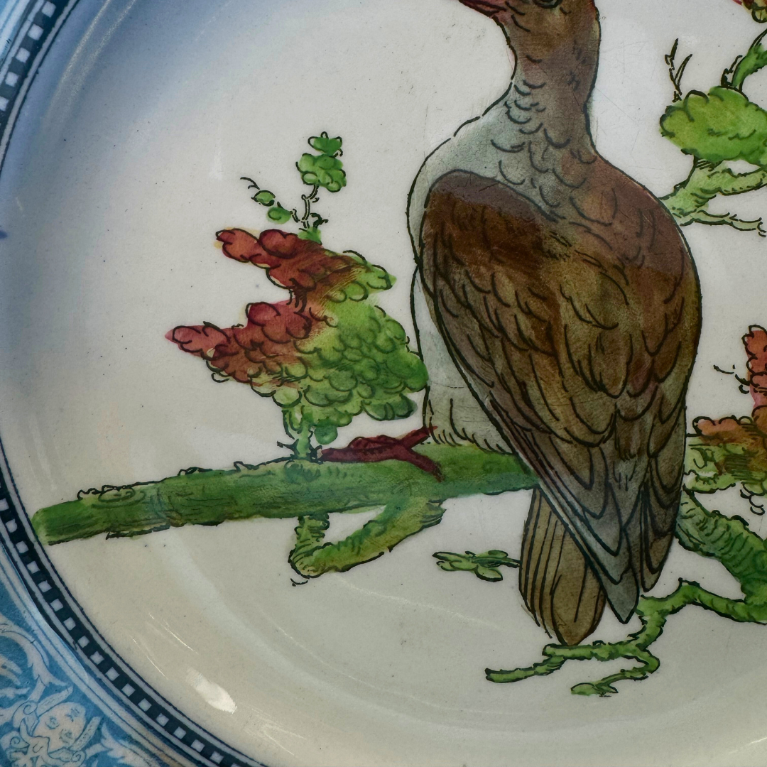 RARE Royal Doulton Game Bird Series Rock Dove Dinner Plate  and Stand 10.5"