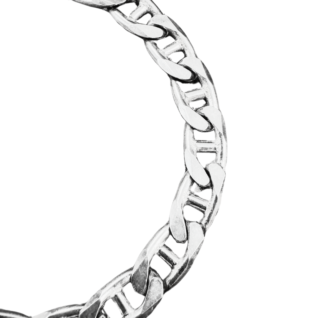 925 Solid Silver Mariner Bracelet Made in Italy