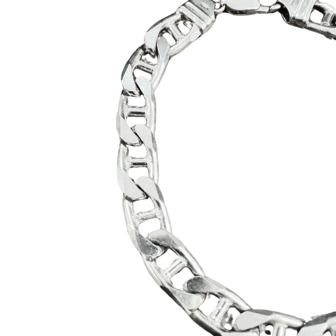 925 Solid Silver Mariner Bracelet Made in Italy