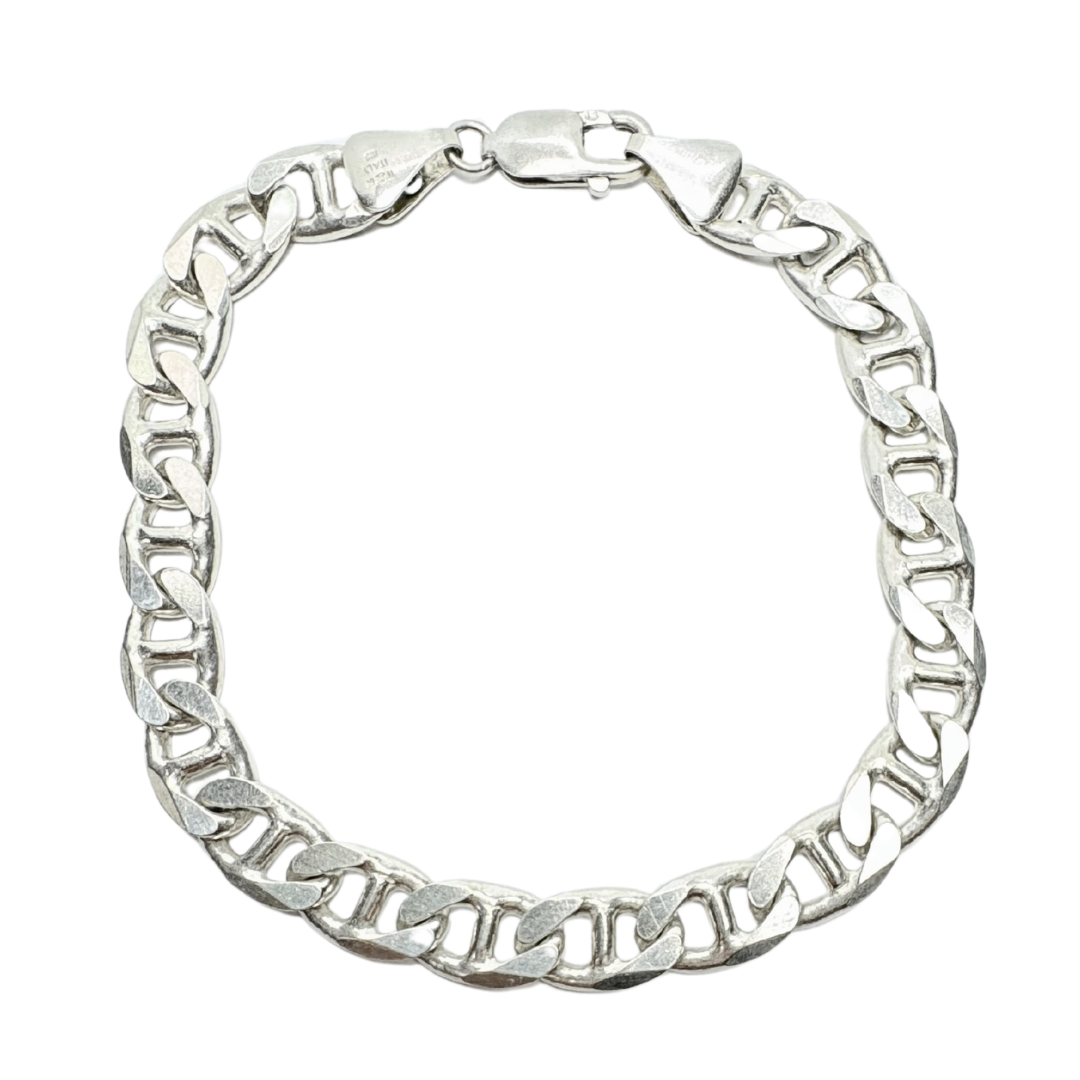 925 Solid Silver Mariner Bracelet Made in Italy