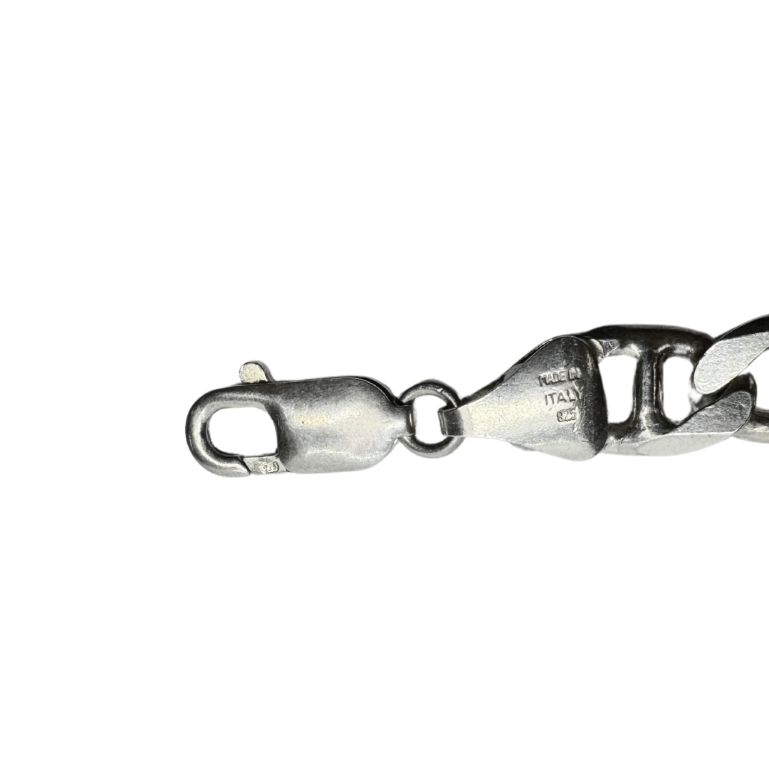 925 Solid Silver Mariner Bracelet Made in Italy