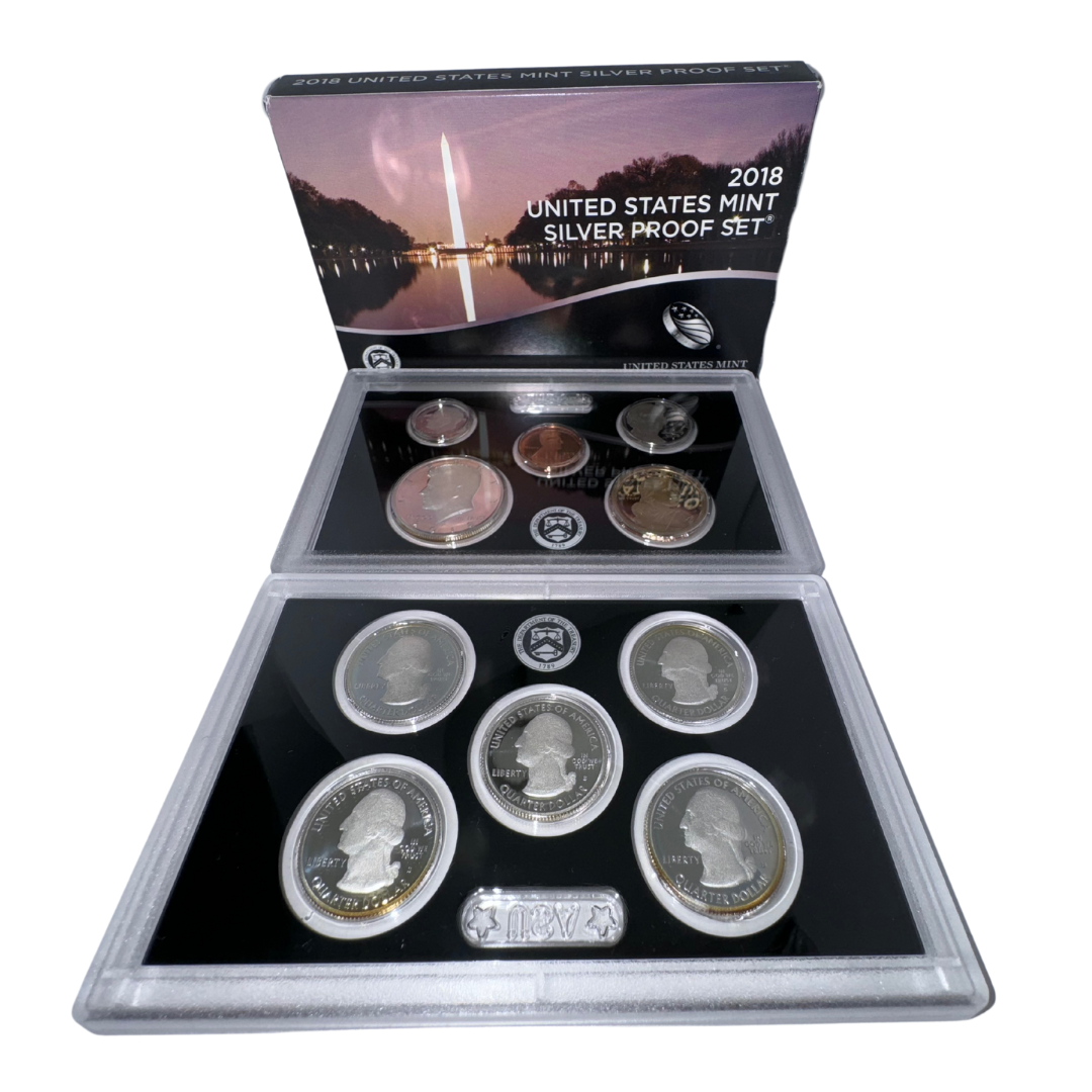 2018-S U.S. SILVER 10 Coin Proof Set Original and Complete