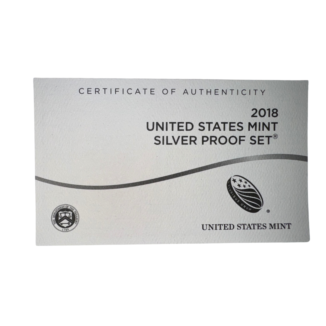 2018-S U.S. SILVER 10 Coin Proof Set Original and Complete