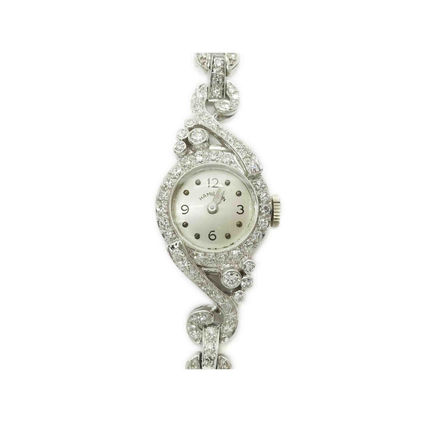 Ladies Hamilton Diamond Platinum Watch