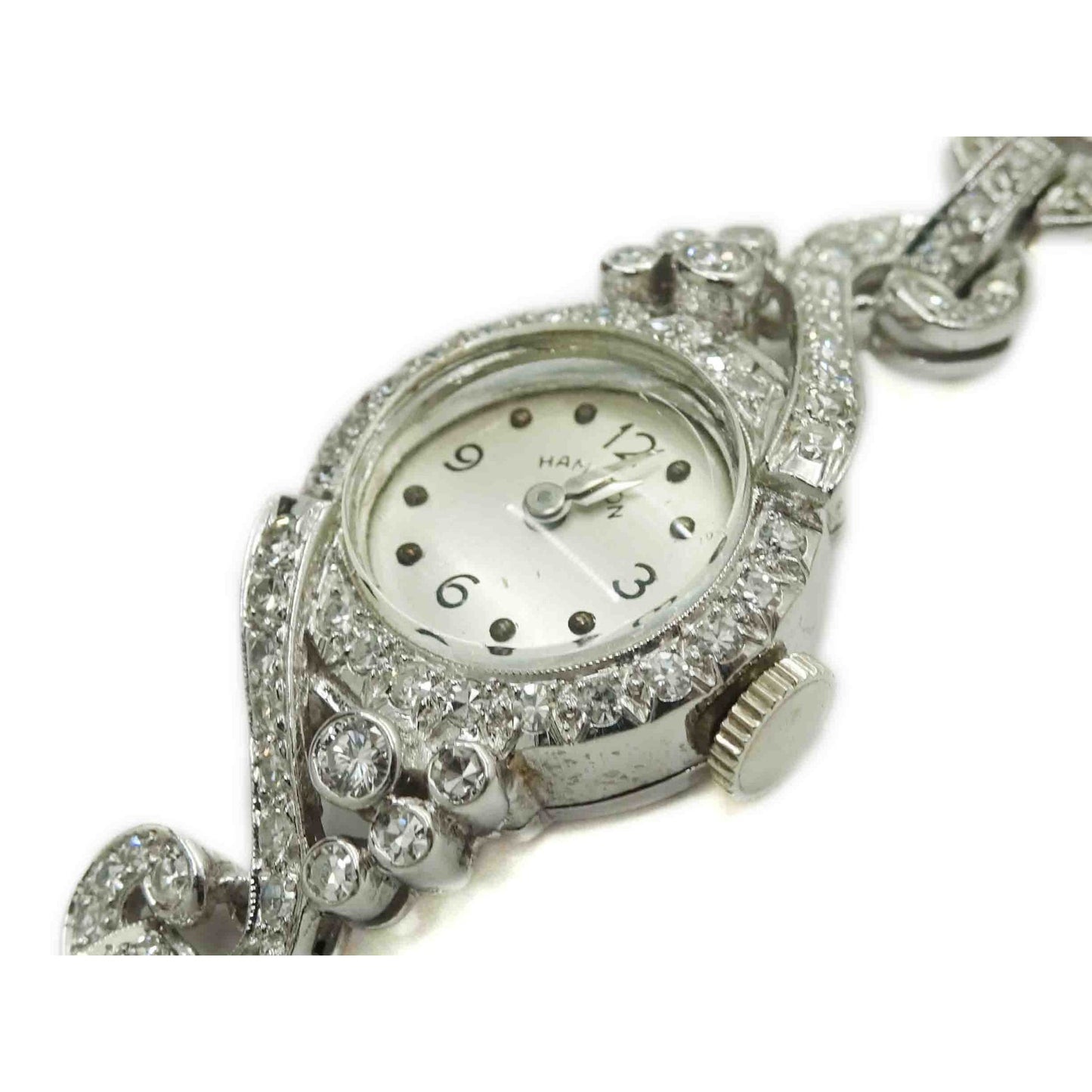 Ladies Hamilton Diamond Platinum Watch