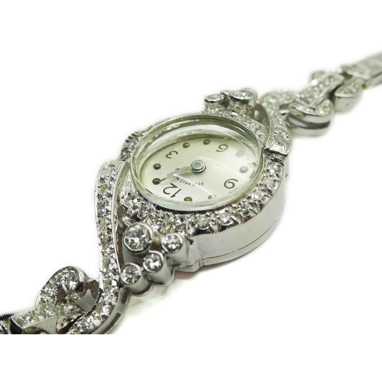 Ladies Hamilton Diamond Platinum Watch