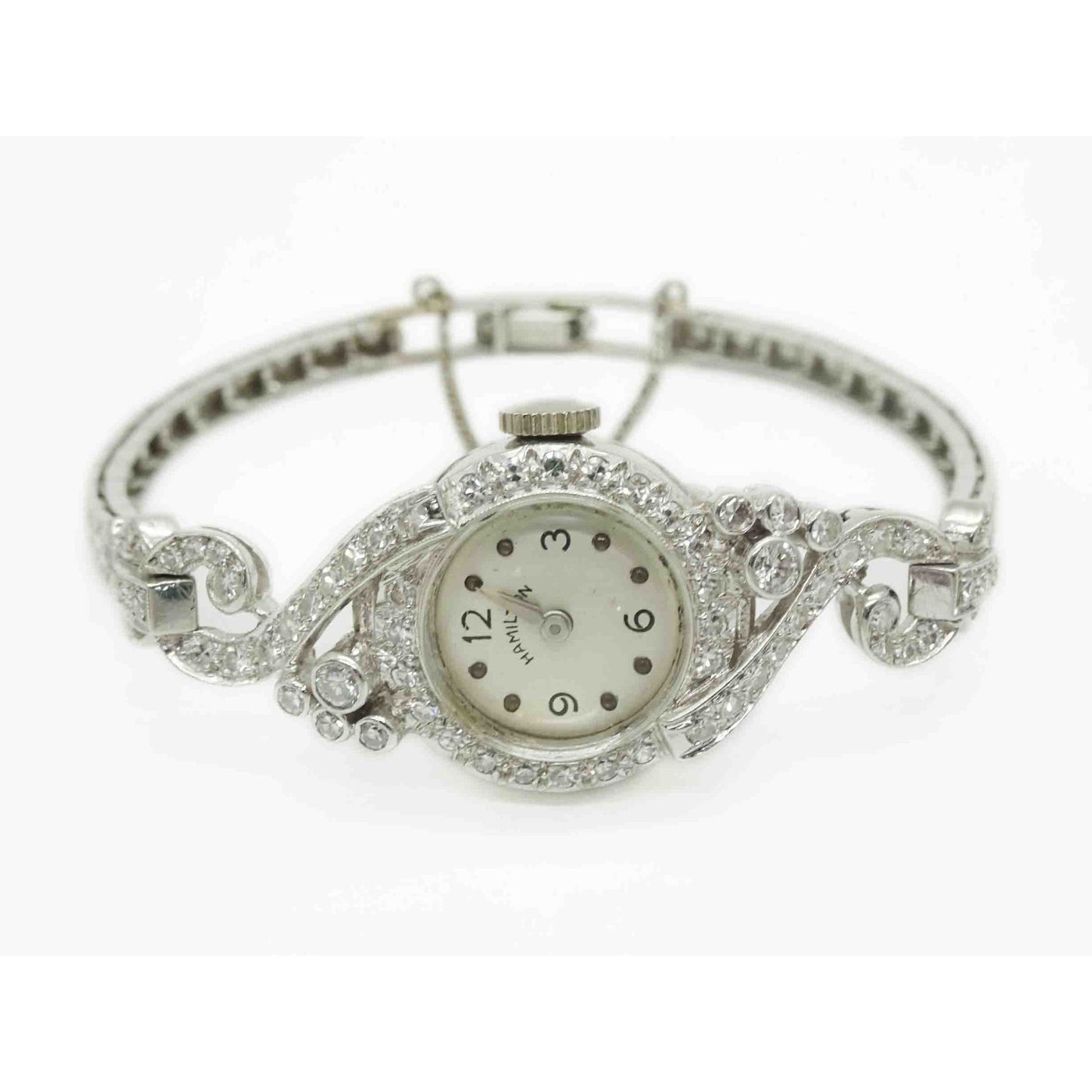 Ladies Hamilton Diamond Platinum Watch