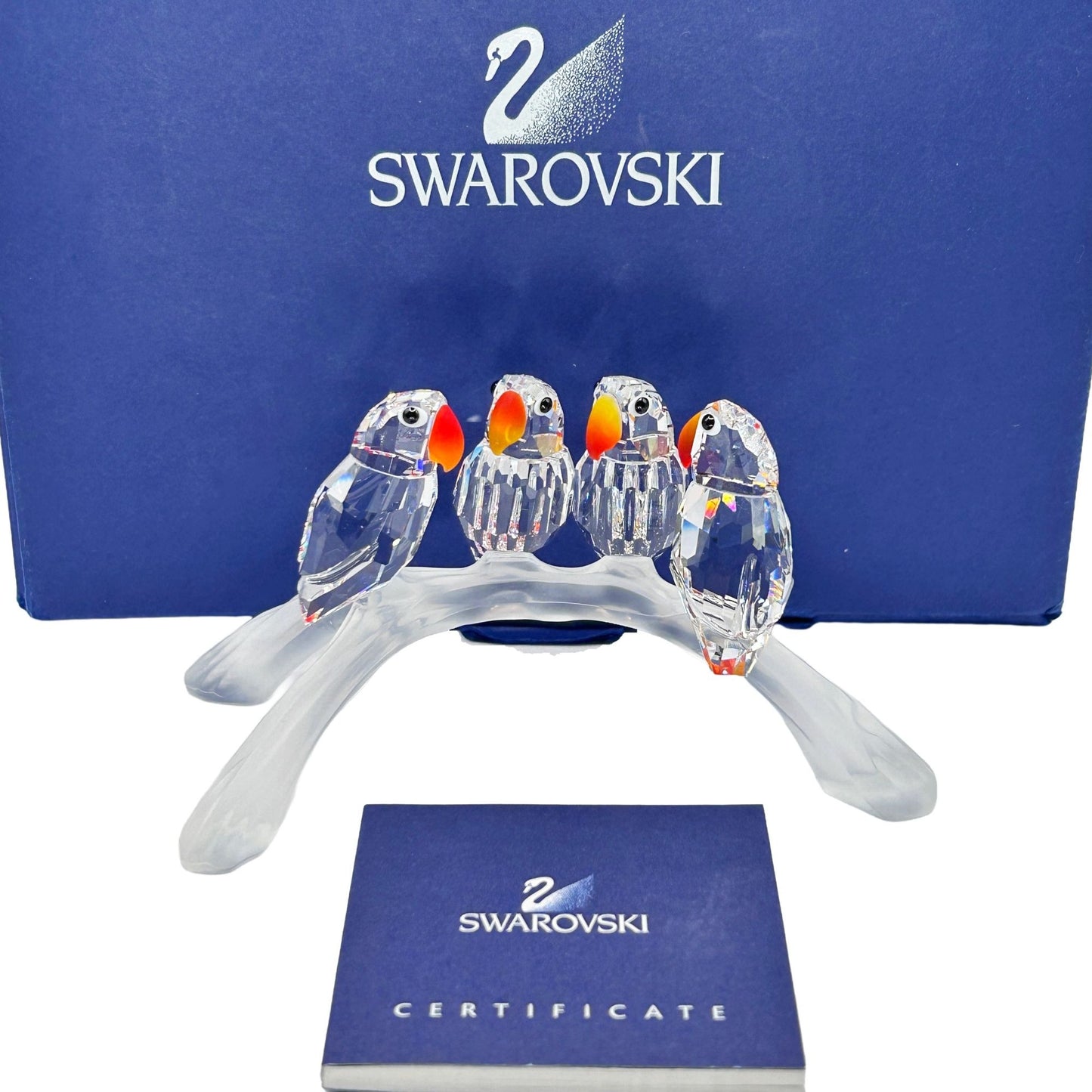 Swarovski Crystal 199123 Baby Lovebirds In Box With Certificate
