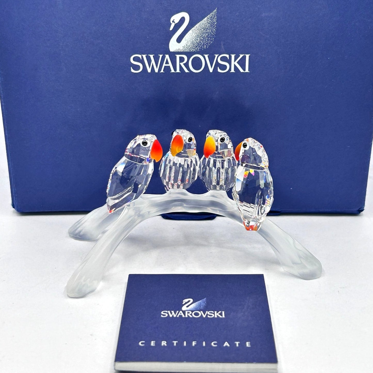 Swarovski Crystal 199123 Baby Lovebirds In Box With Certificate