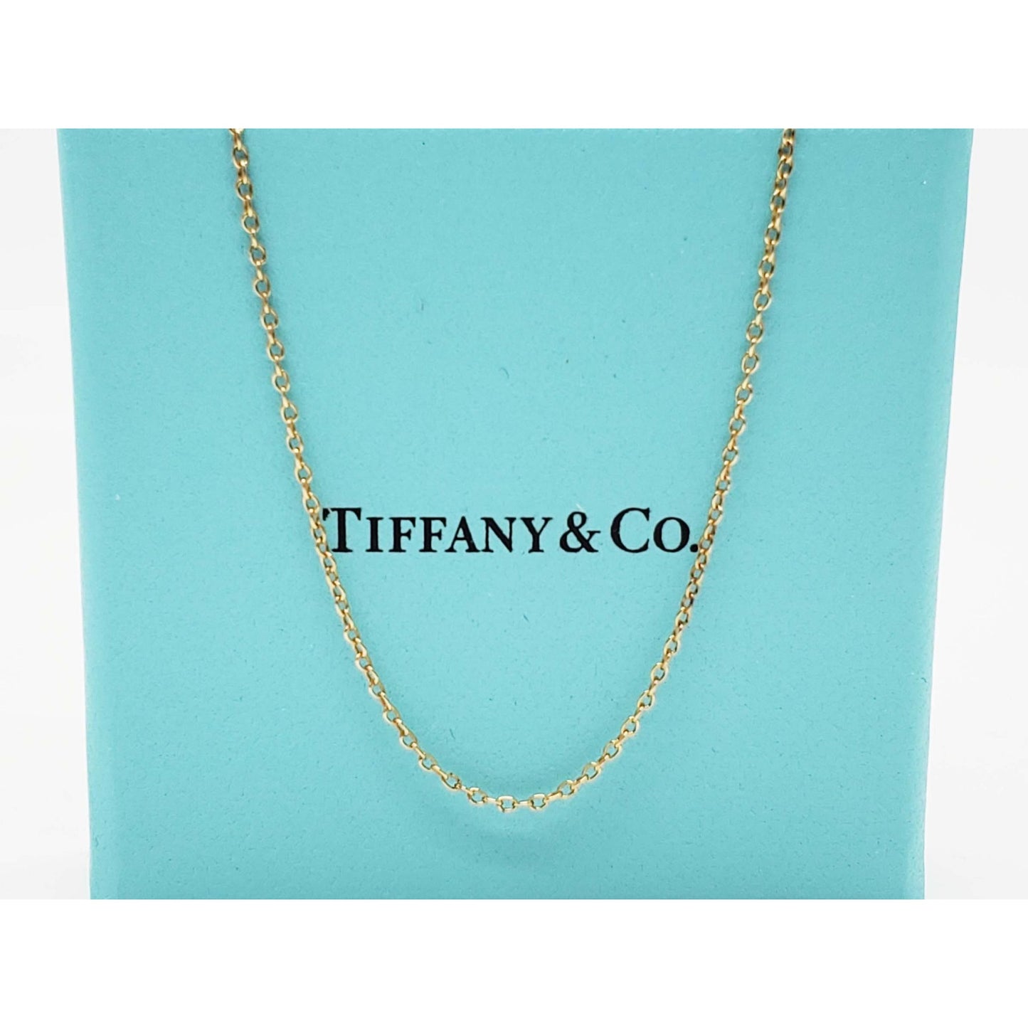 Vintage Tiffany & Co Elsa Peretti Chain Necklace 18k Gold 16"