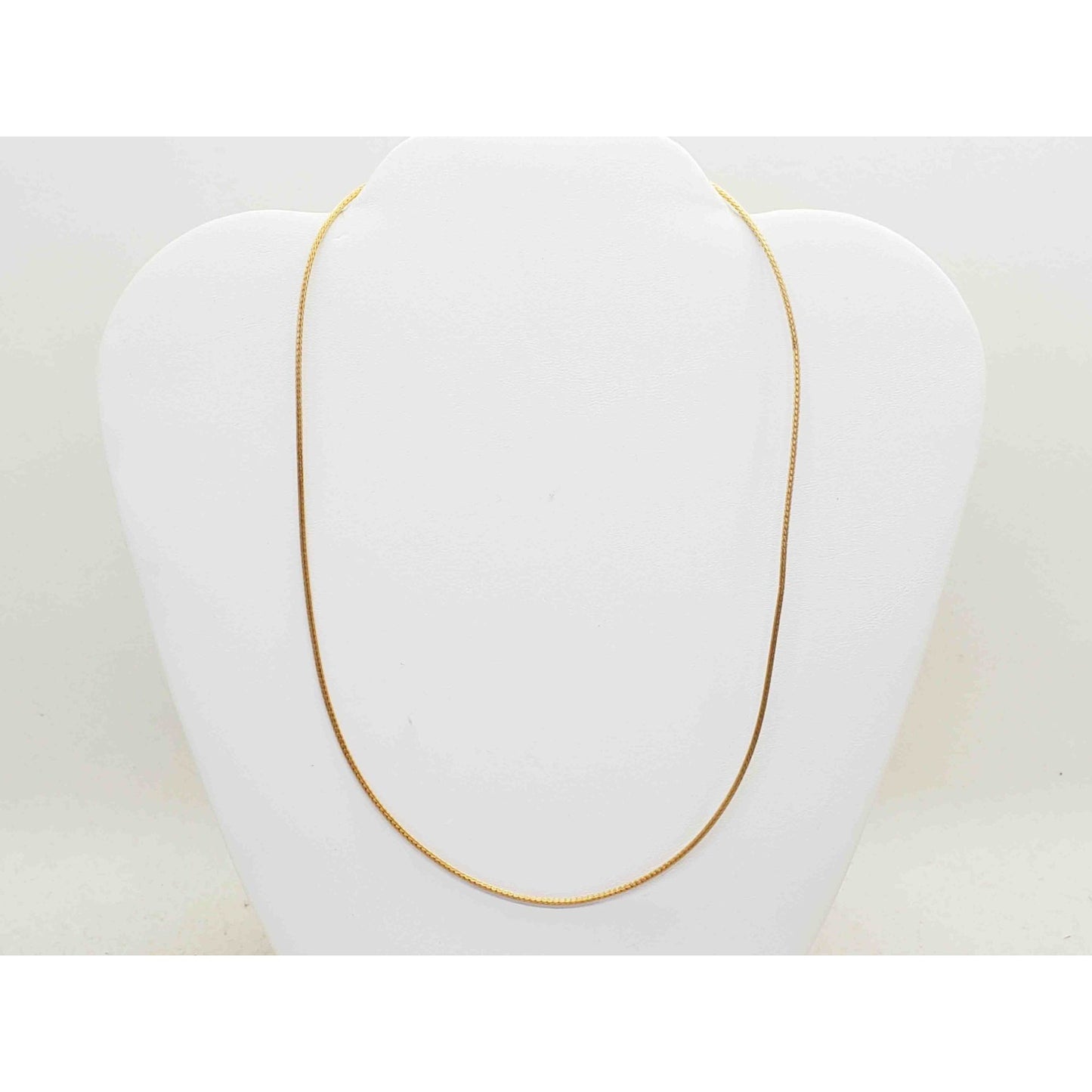 Italian Tight Weave Chain Necklace 14k Gold 18" Long