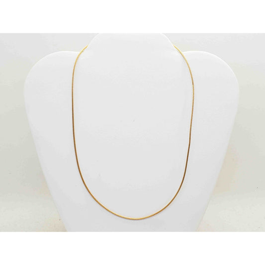 Italian Tight Weave Chain Necklace 14k Gold 18" Long