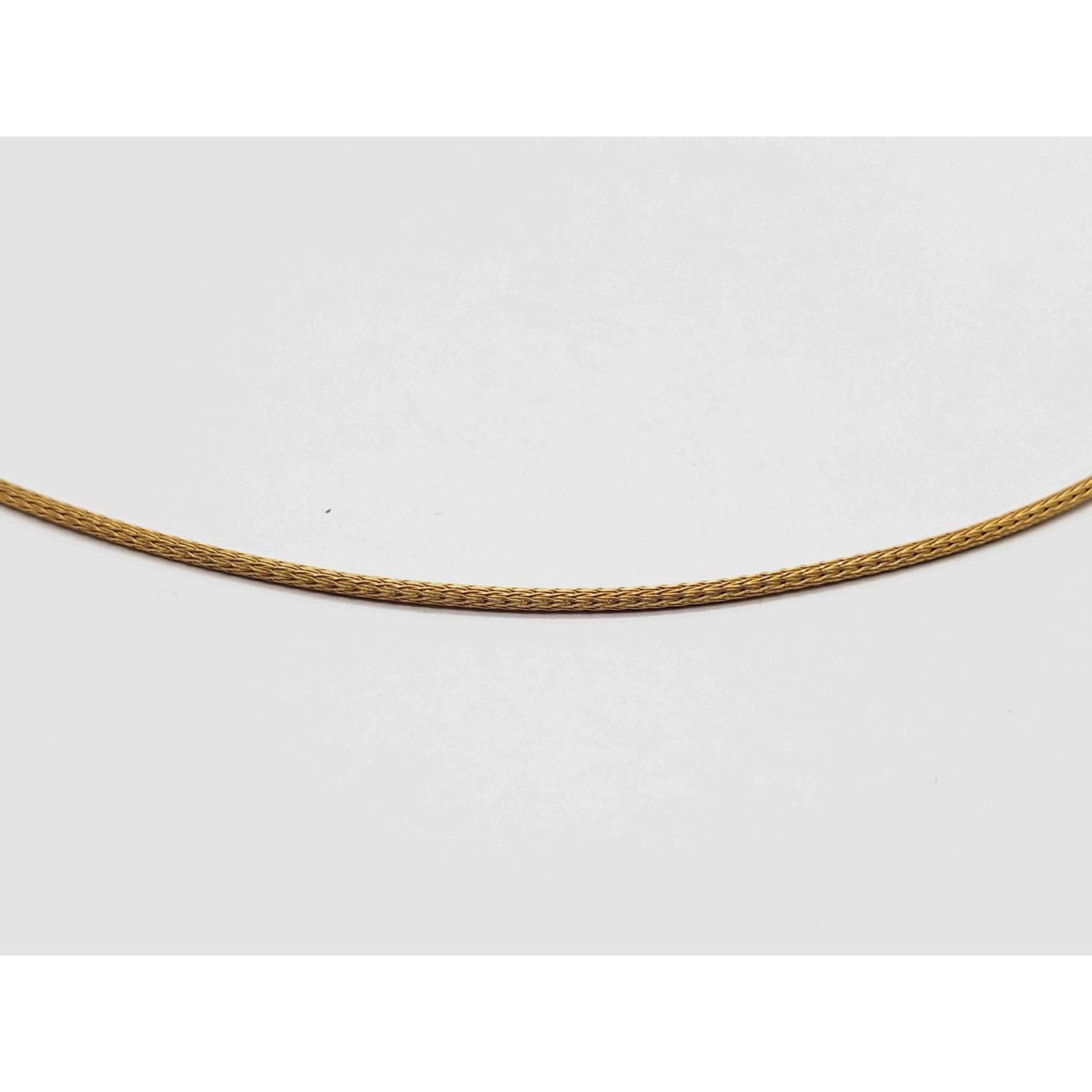 Italian Tight Weave Chain Necklace 14k Gold 18" Long