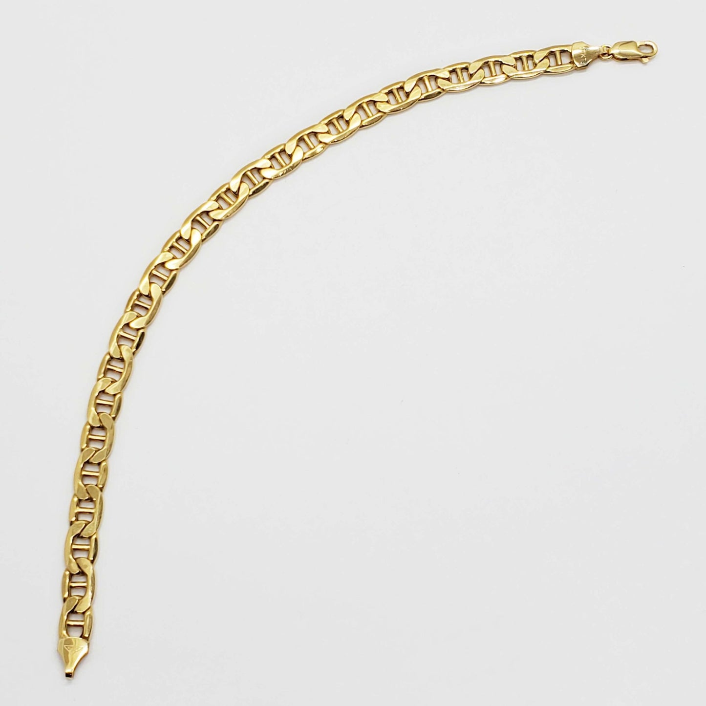 7mm Wide Mariner Link Tennis Bracelet 10k Gold