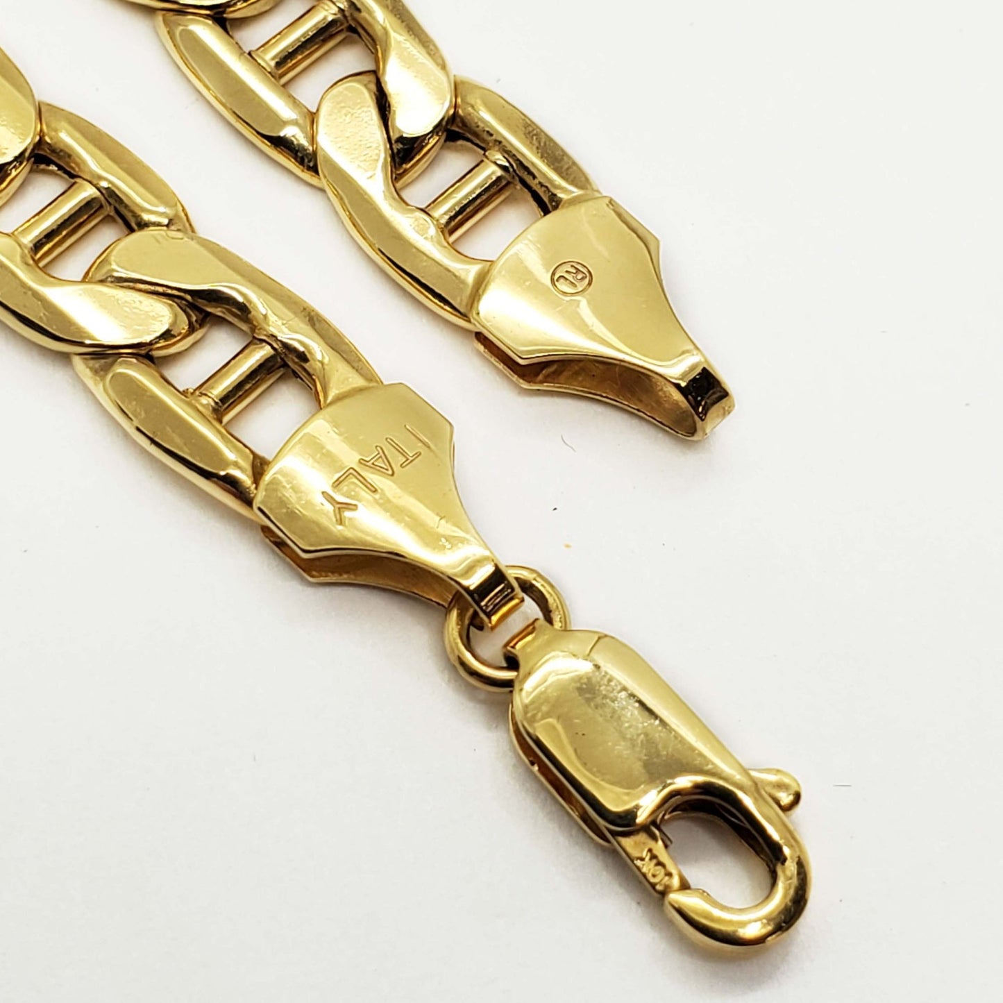 7mm Wide Mariner Link Tennis Bracelet 10k Gold