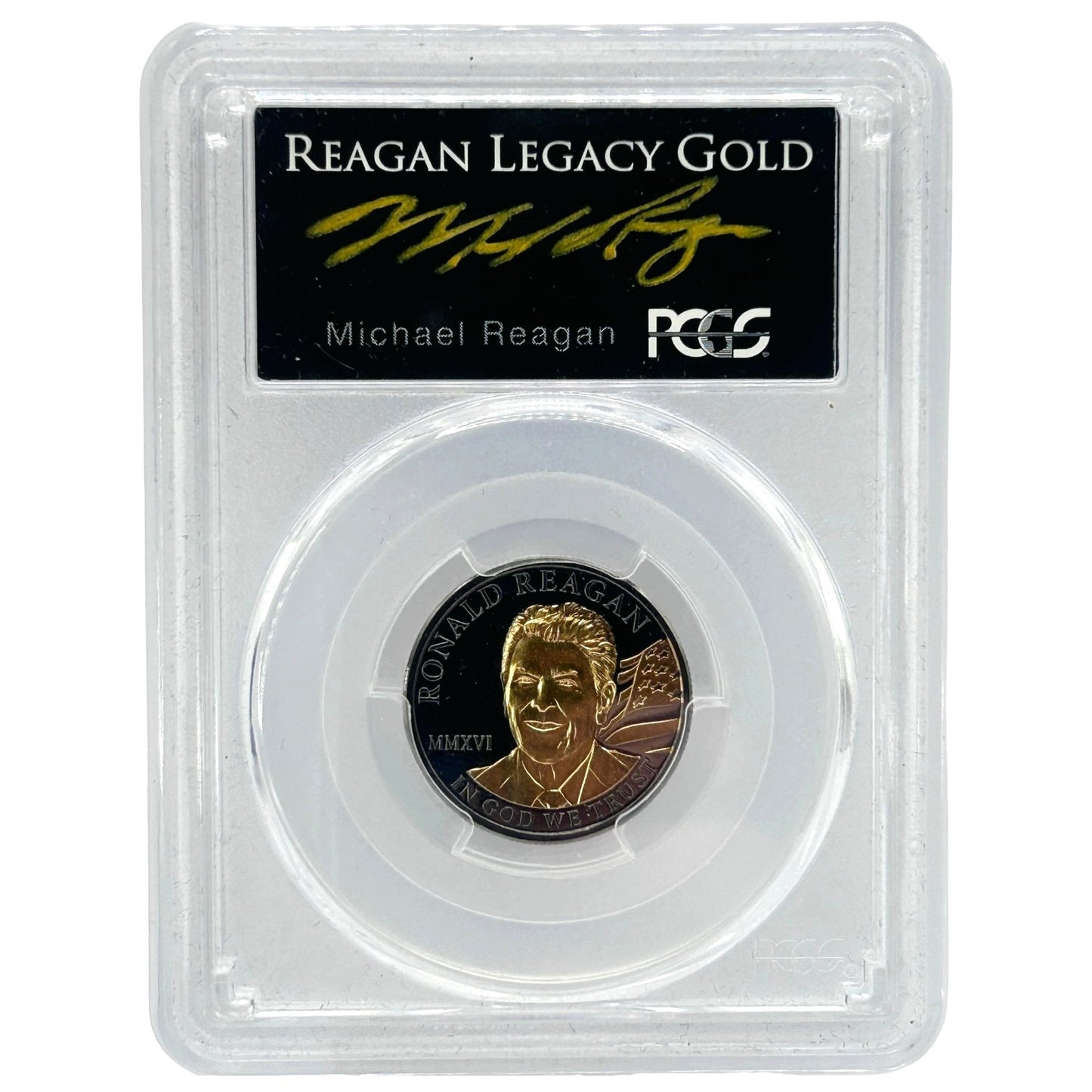 2016 $50 1/4oz .9999 Gold Ronald Reagan Legacy Gold PCGS PR69 DCAM - Black Proof