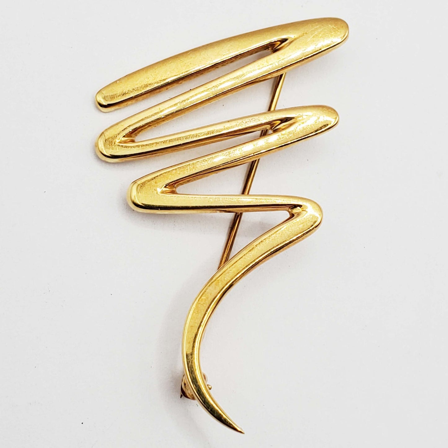 Tiffany & Co Paloma Picasso Scribble Brooch Pin 18k Gold