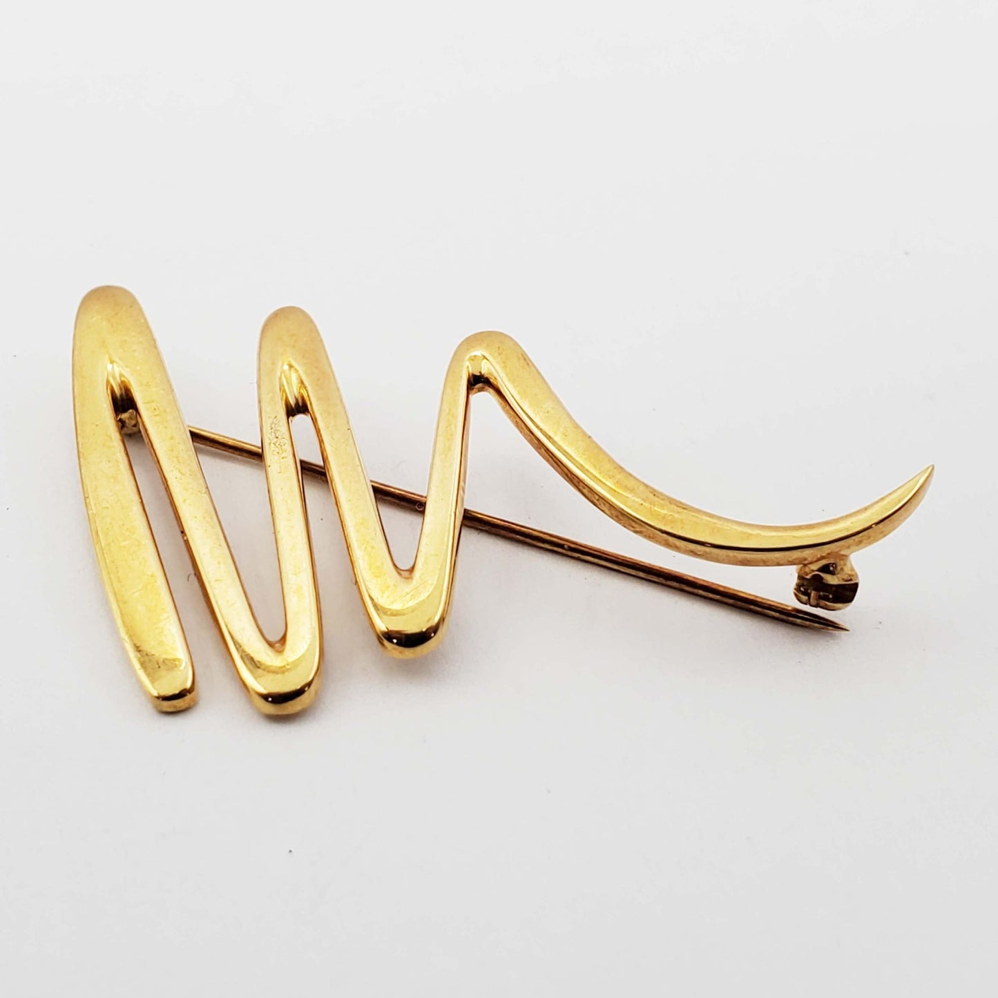 Tiffany & Co Paloma Picasso Scribble Brooch Pin 18k Gold