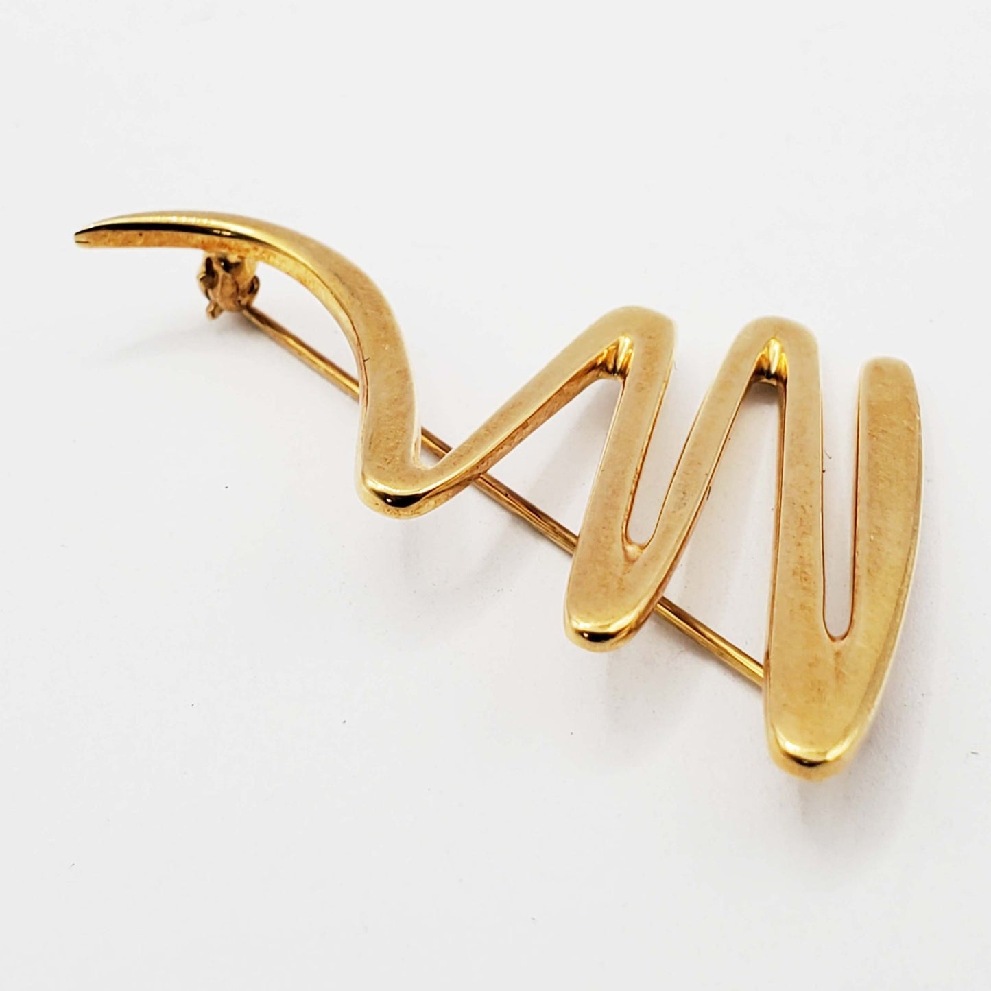 Tiffany & Co Paloma Picasso Scribble Brooch Pin 18k Gold