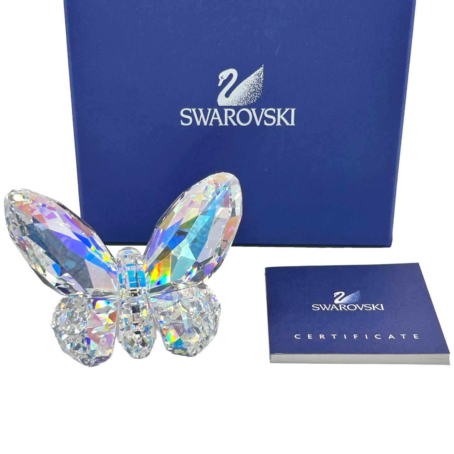 Swarovski Crystal 953056 Butterfly Aurora Borealis In Box With Certificate