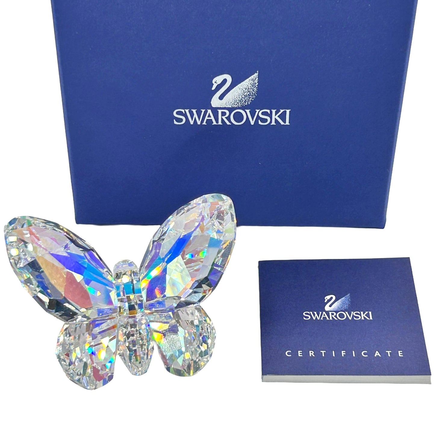Swarovski Crystal 953056 Butterfly Aurora Borealis In Box With Certificate