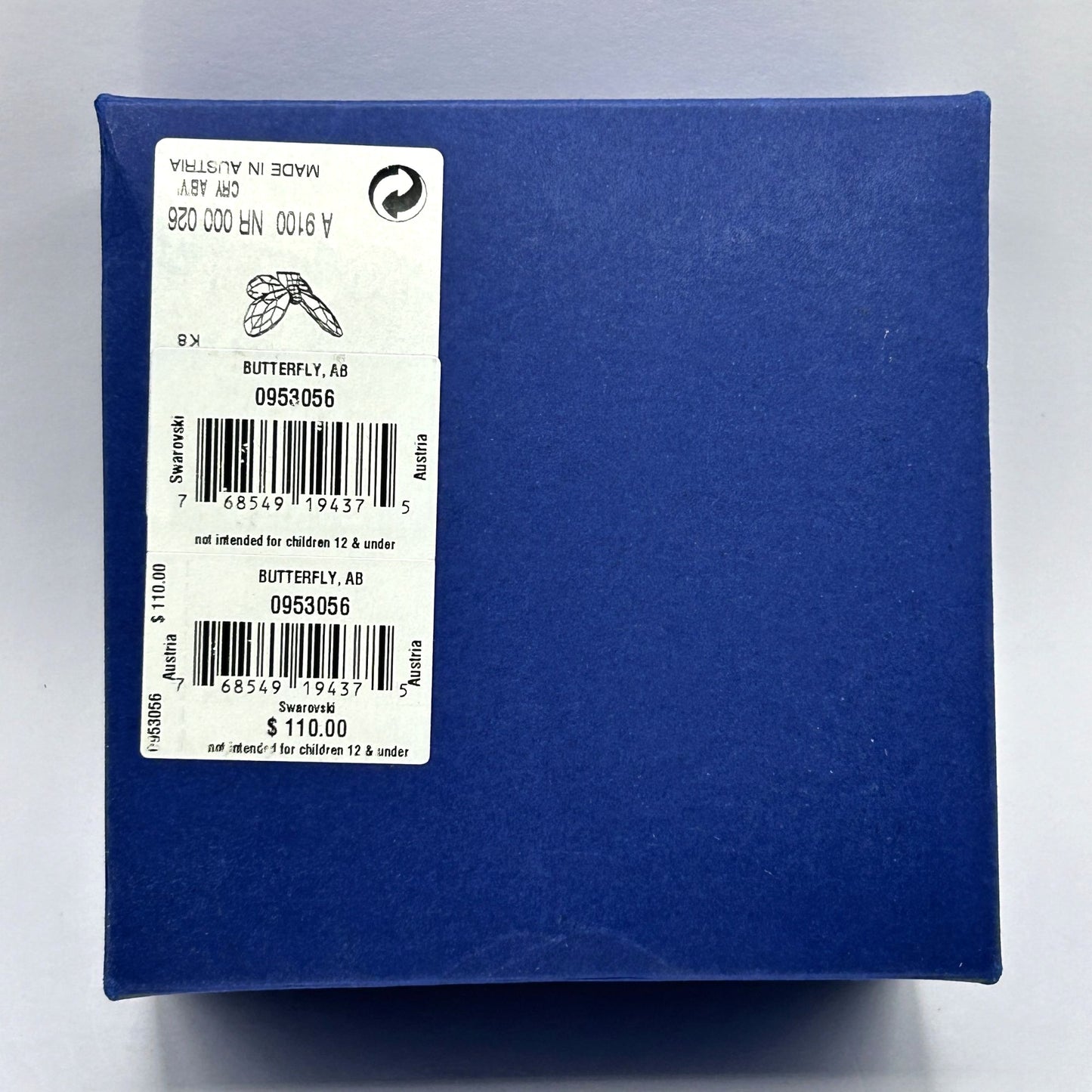 Swarovski Crystal 953056 Butterfly Aurora Borealis In Box With Certificate