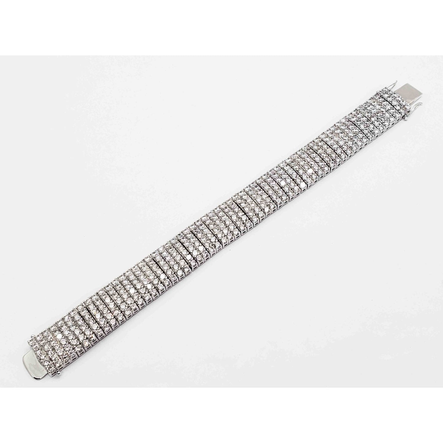 Nolan Miller Glamour Collection "Keep Them Guessing" Rhinestone Rhodium-Plated Bracelet