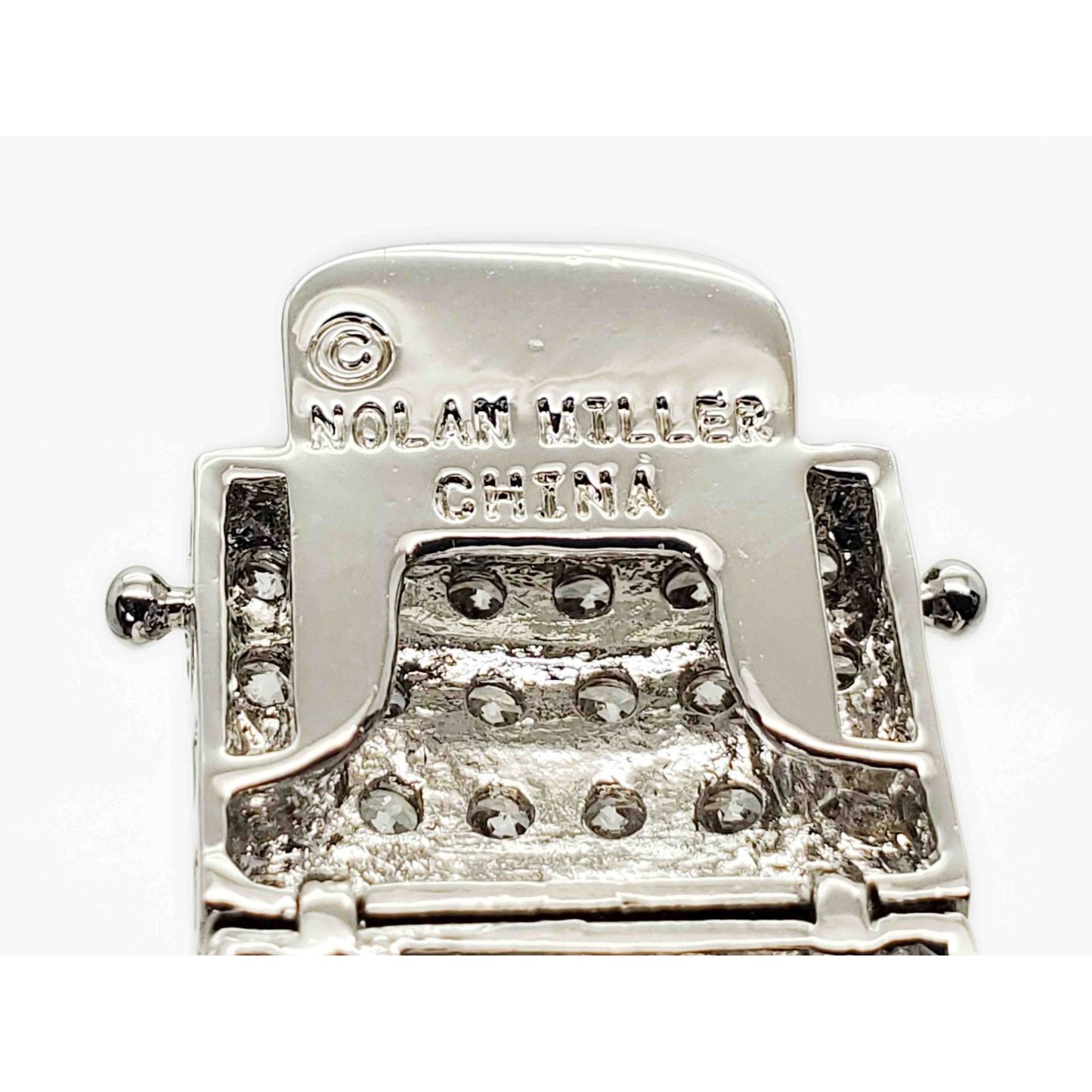 Nolan Miller Glamour Collection "Keep Them Guessing" Rhinestone Rhodium-Plated Bracelet