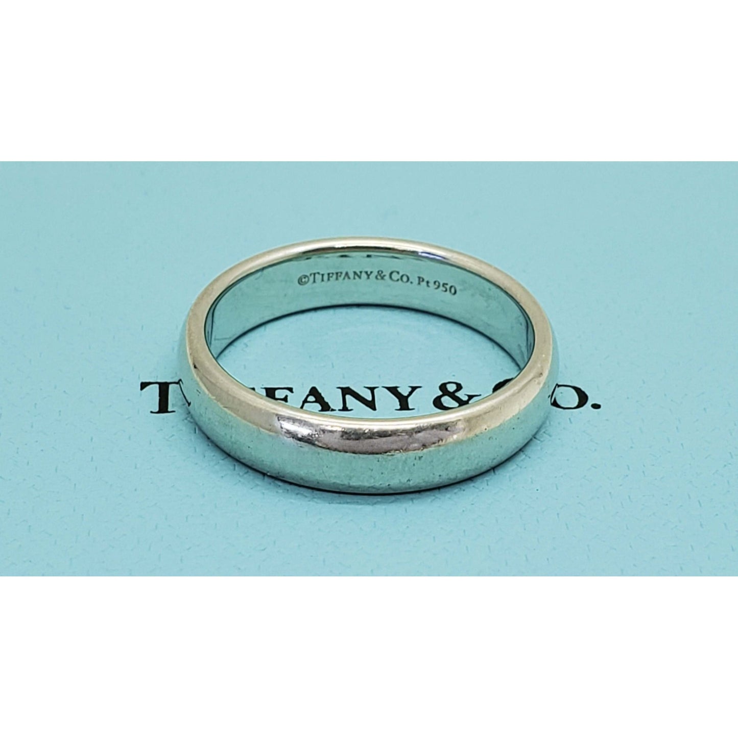 Tiffany & Co Tiffany Forever 4.5mm Wide Platinum Wedding Band Ring Size 8
