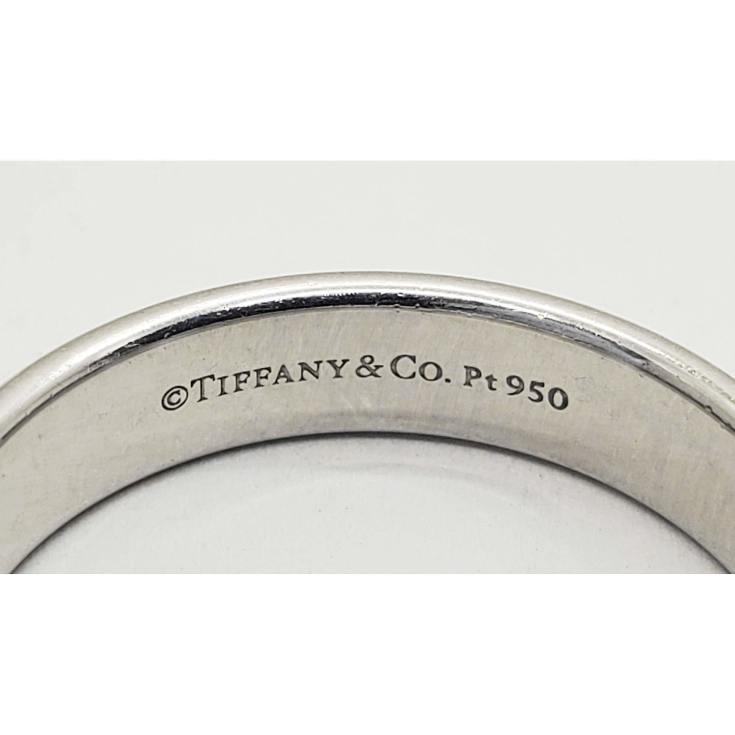 Tiffany & Co Tiffany Forever 4.5mm Wide Platinum Wedding Band Ring Size 8