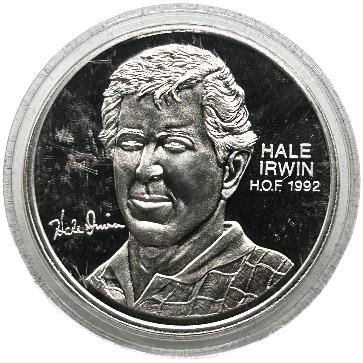 Hale Irwin PGA Golf Hall of Fame Coin 1 Troy Oz .999 Fine Silver Rare Round