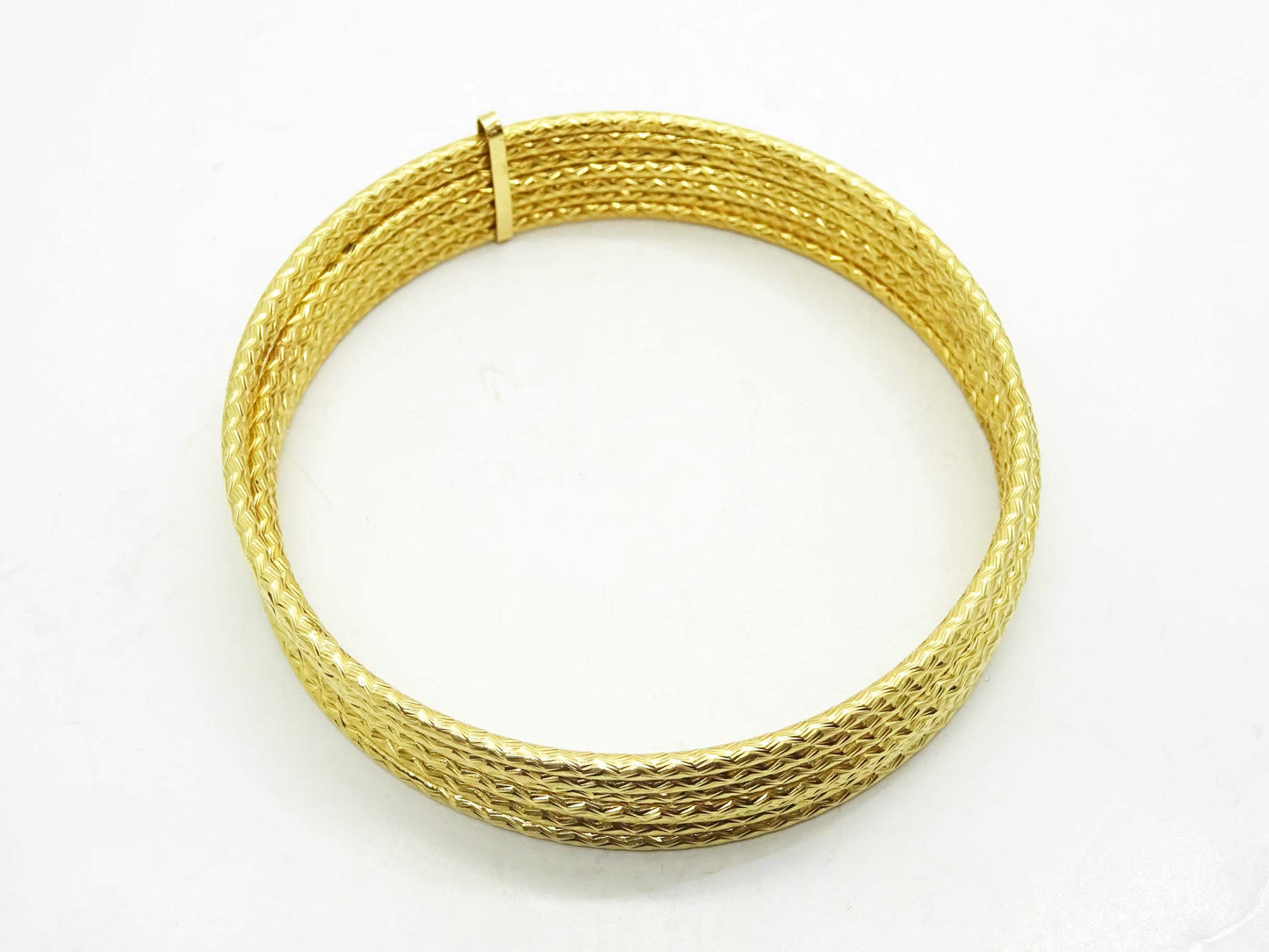 7-Day Semanarios Bangle Stack Hoop Bracelet 14k Gold