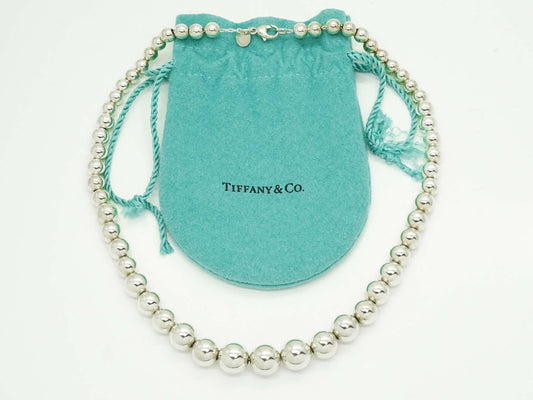 Tiffany & Co Hardwear 6-11mm Graduated Bead Necklace Sterling Silver 16.25"