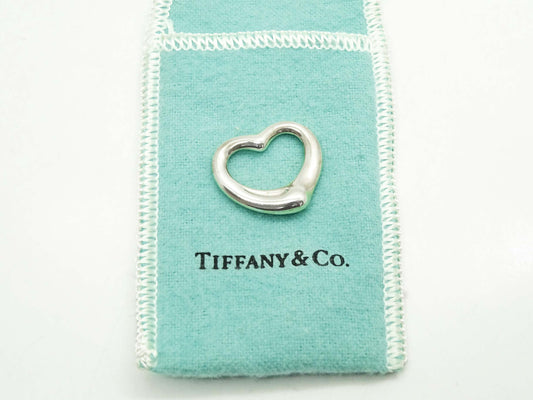 Tiffany & Co Elsa Peretti 22mm Wide Open Heart Pendant Sterling Silver