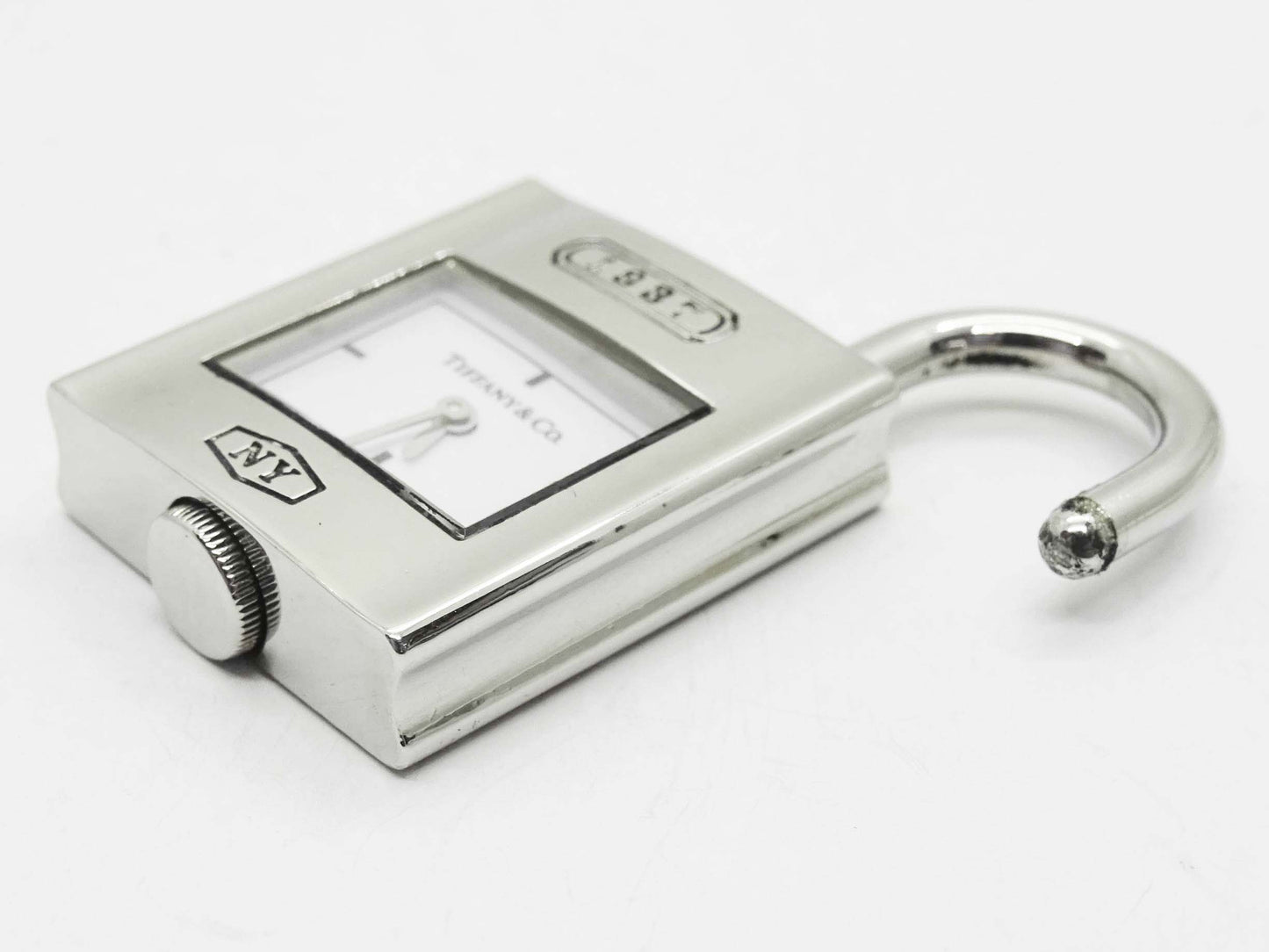 Tiffany & Co 1837 Padlock Charm Pendant Watch Stainless Steel