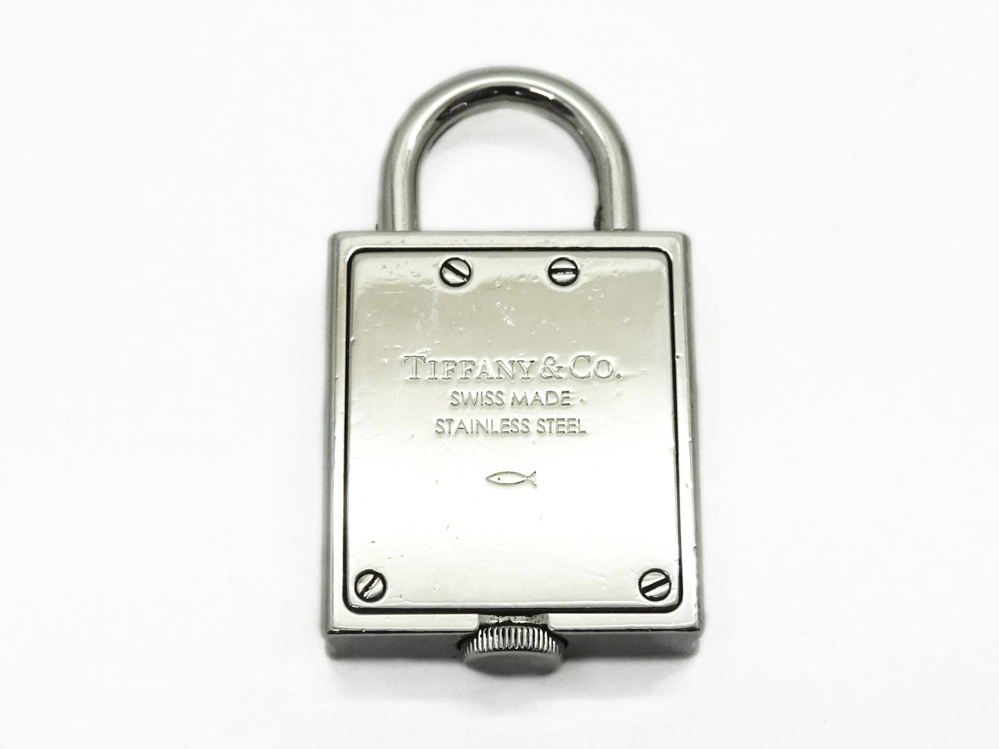 Tiffany & Co 1837 Padlock Charm Pendant Watch Stainless Steel