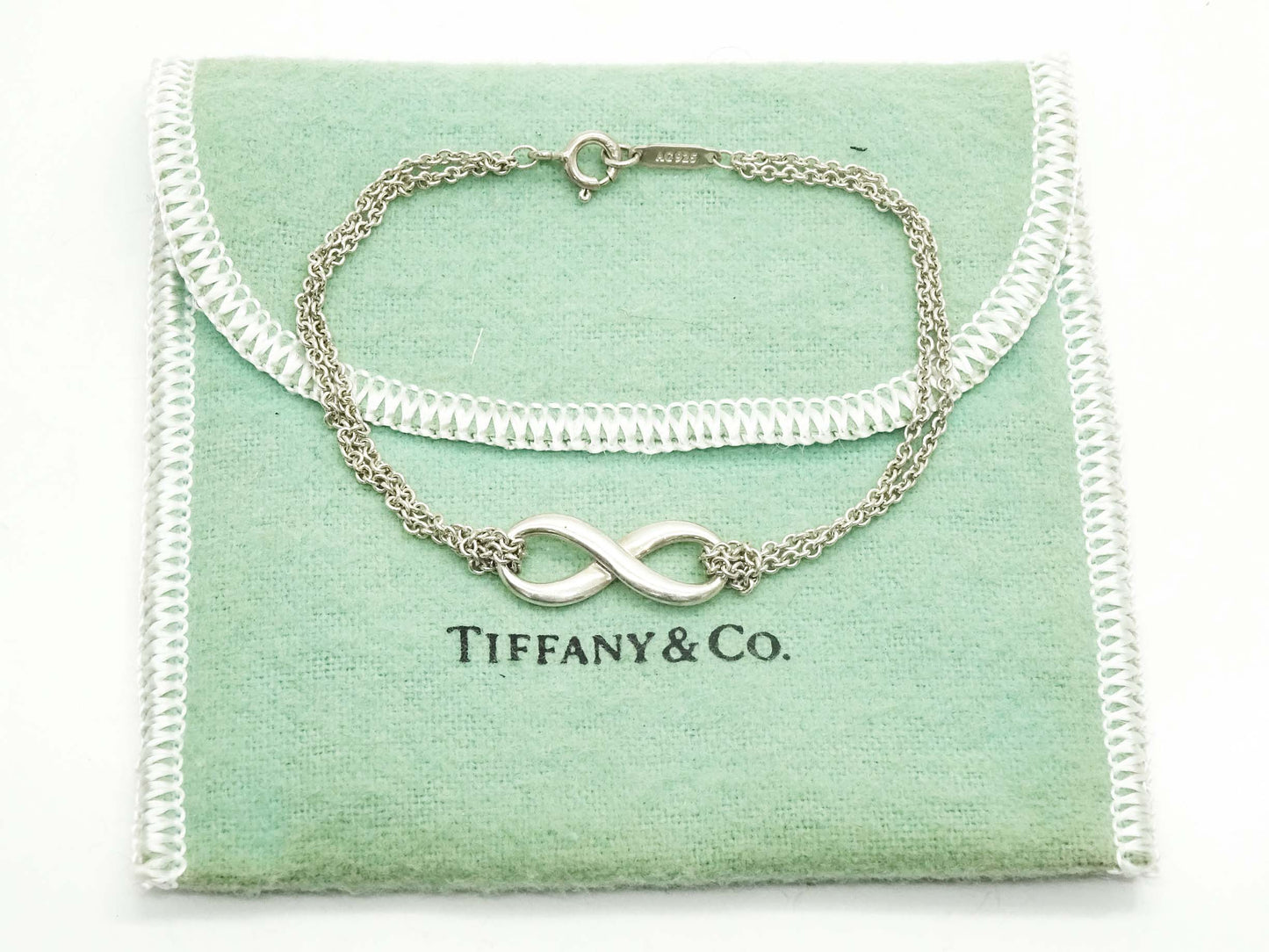 Tiffany & Co Infinity Double Chain Bracelet Sterling Silver