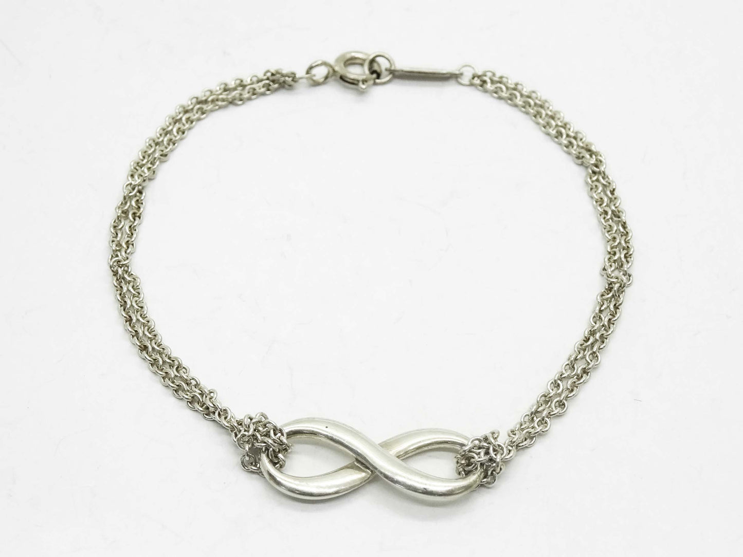 Tiffany & Co Infinity Double Chain Bracelet Sterling Silver